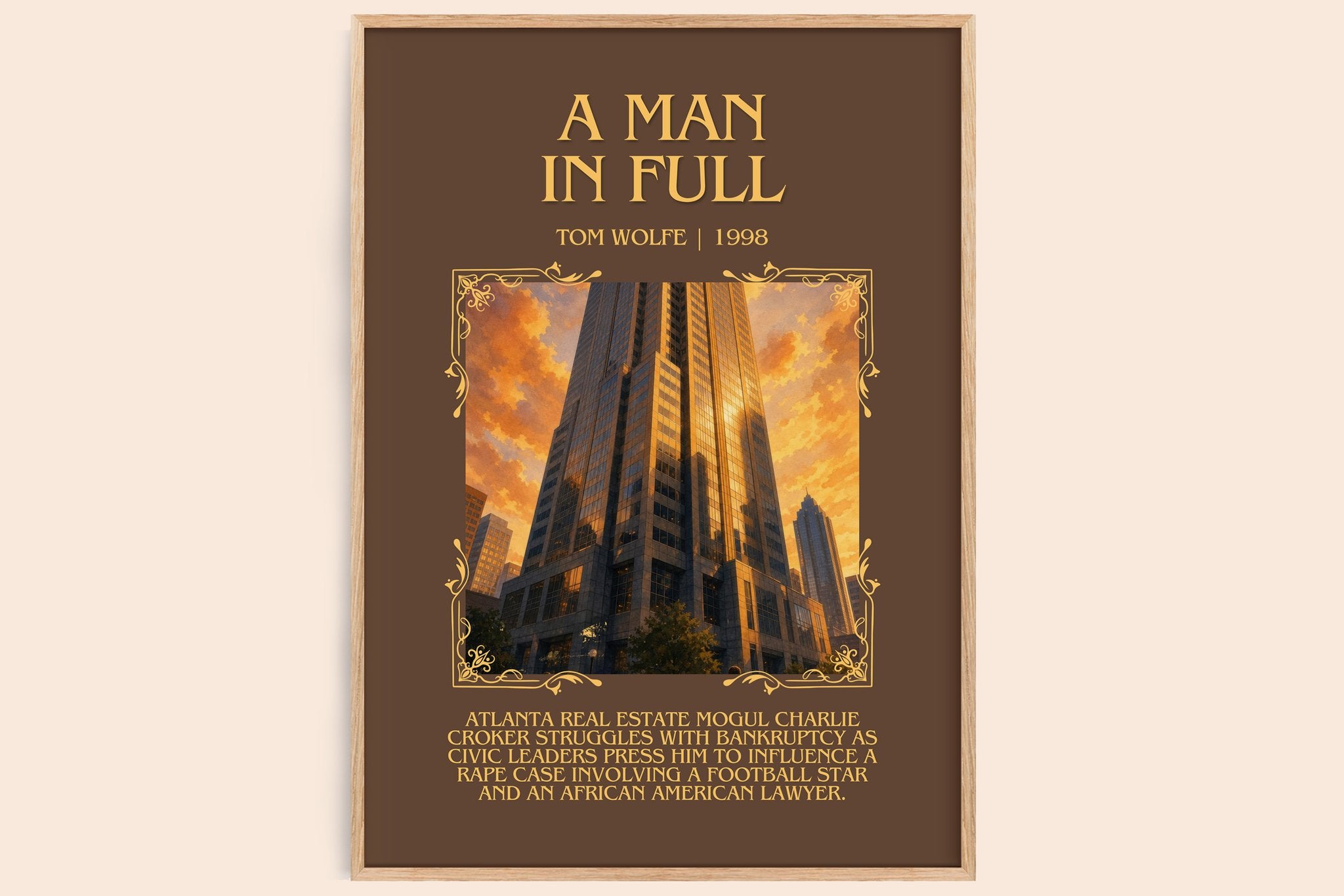 A Man in Full Minimalist Book Poster by Tom Wolfe