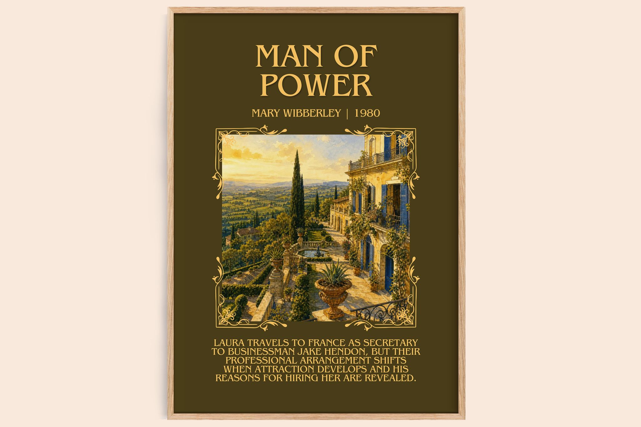 Man of power Minimalist Book Poster by Mary Wibberley