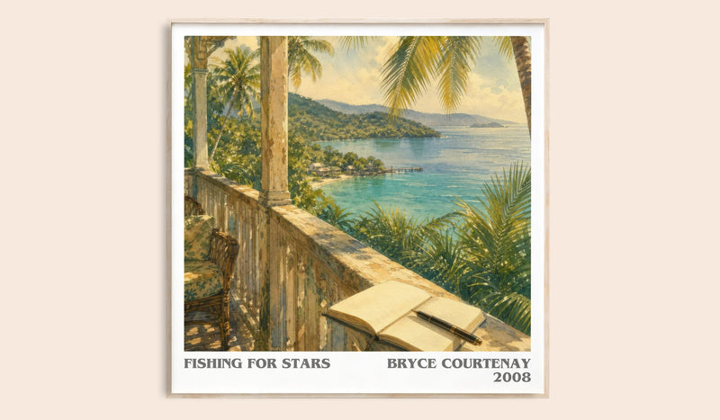 Fishing For Stars literary book poster by Bryce Courtenay – framed literary art print