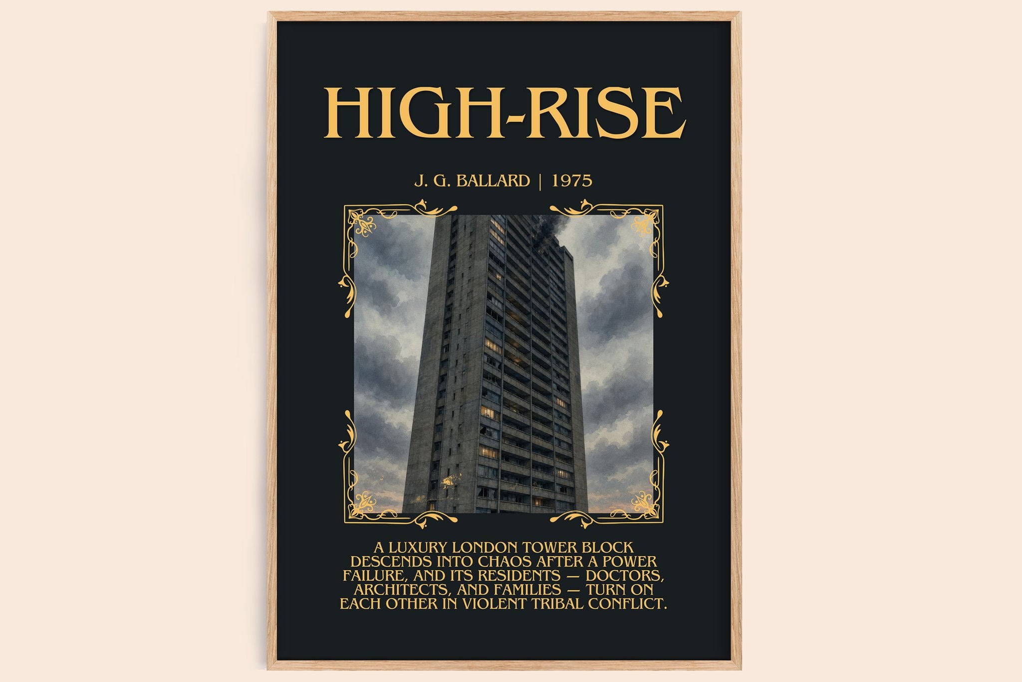 High-Rise Minimalist Book Poster by J. G. Ballard