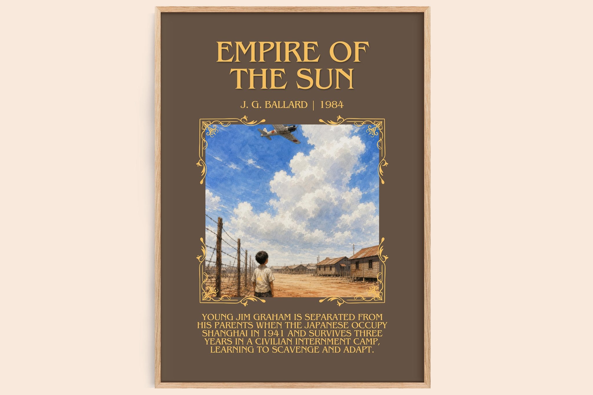 Empire of the Sun Minimalist Book Poster by J. G. Ballard