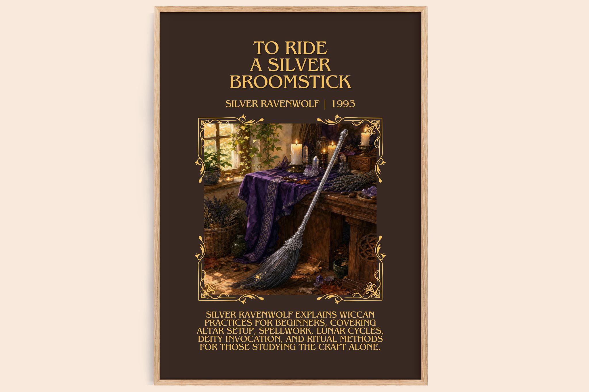 To ride a silver broomstick Minimalist Book Poster by Silver Ravenwolf