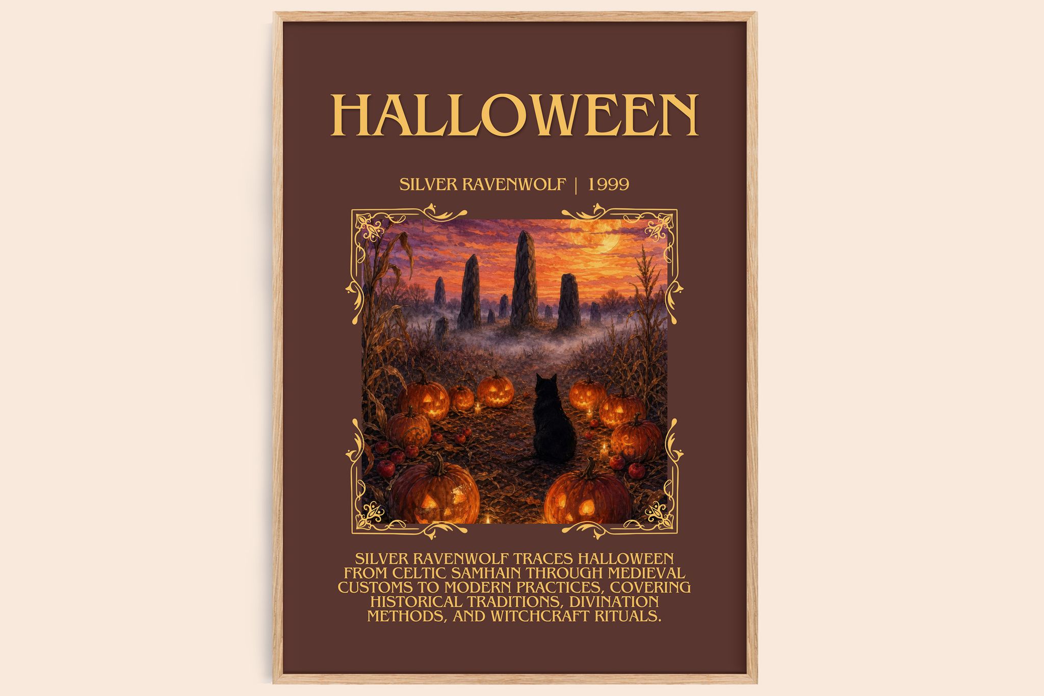 Halloween Minimalist Book Poster by Silver Ravenwolf