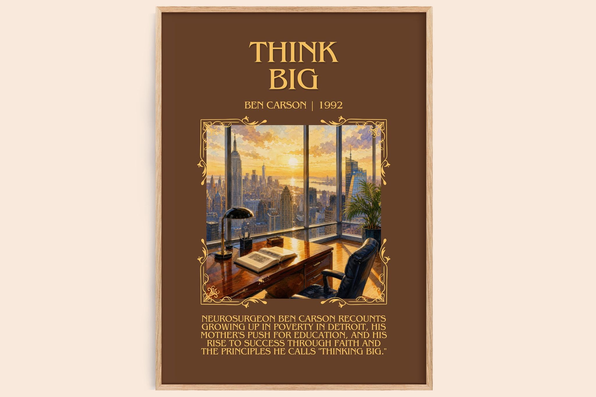 Think big Minimalist Book Poster by Ben Carson