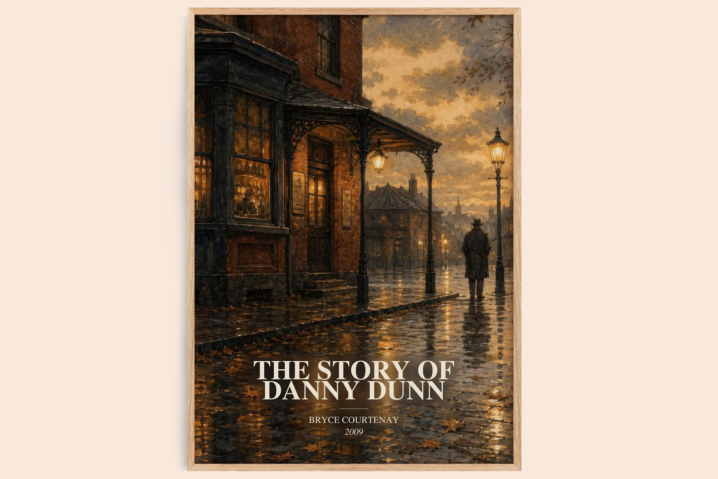 The Story Of Danny Dunn watercolour book poster by Bryce Courtenay – framed literary art print