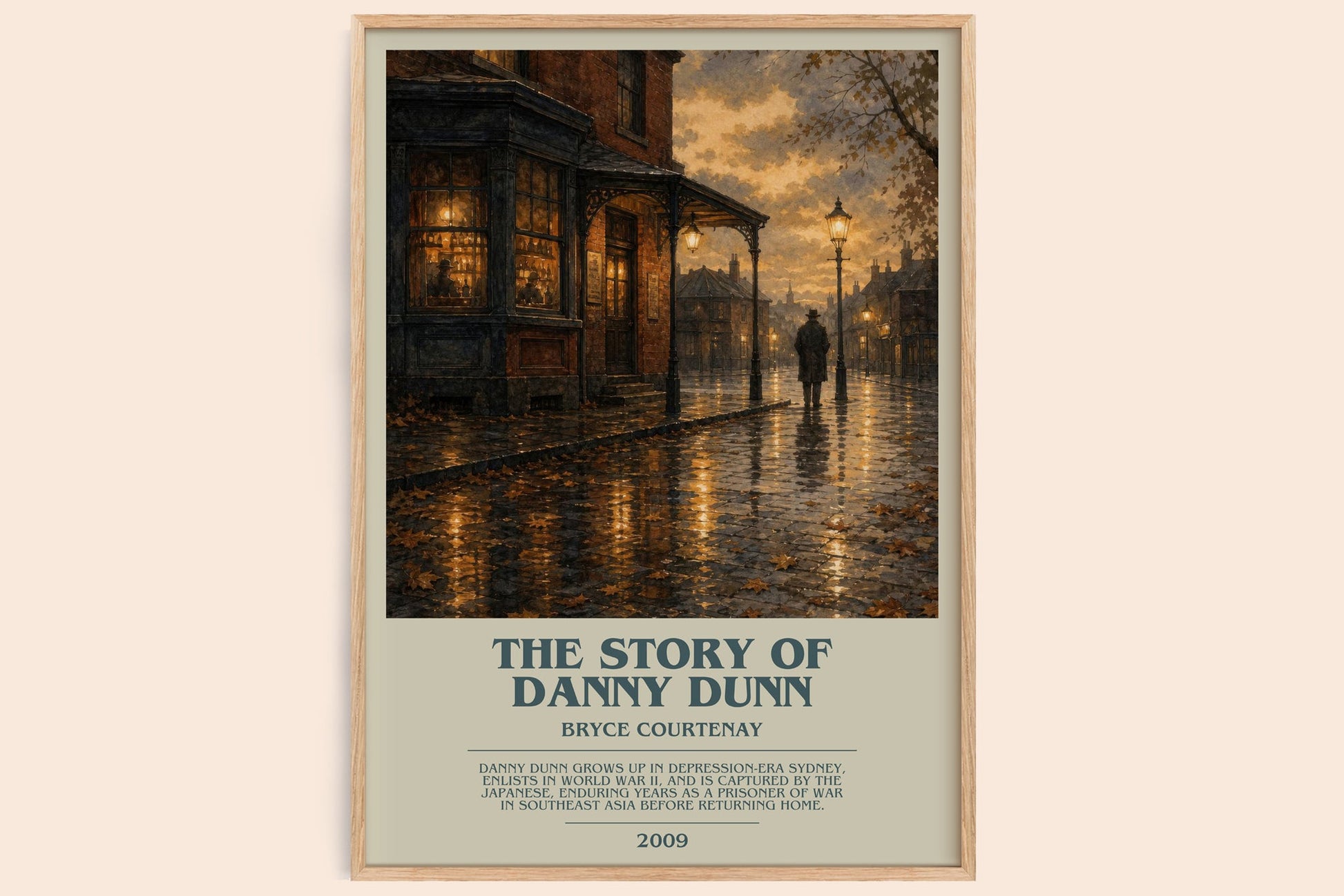 The Story Of Danny Dunn bookish book poster by Bryce Courtenay – framed literary art print