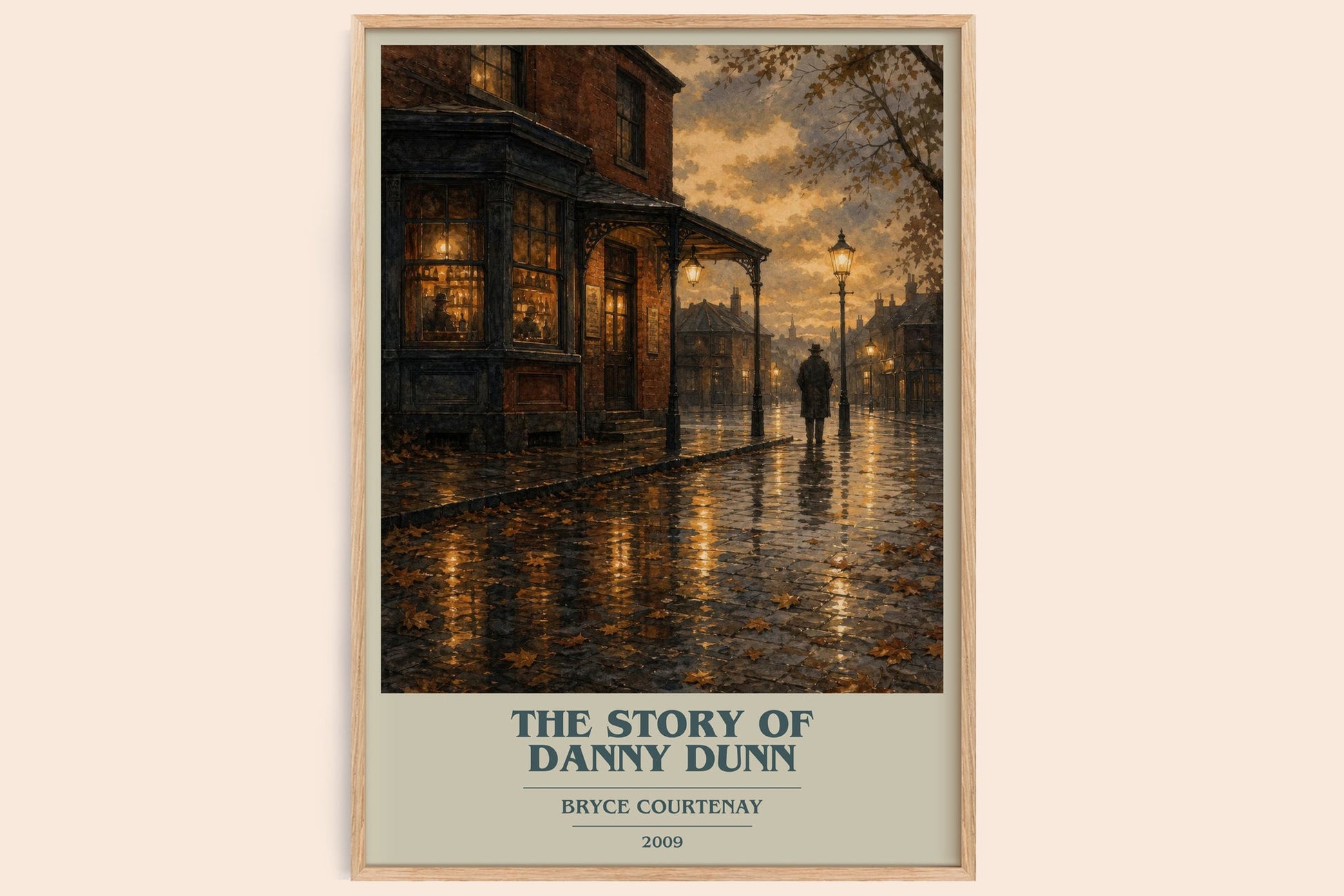 The Story Of Danny Dunn book cover book poster by Bryce Courtenay – framed literary art print