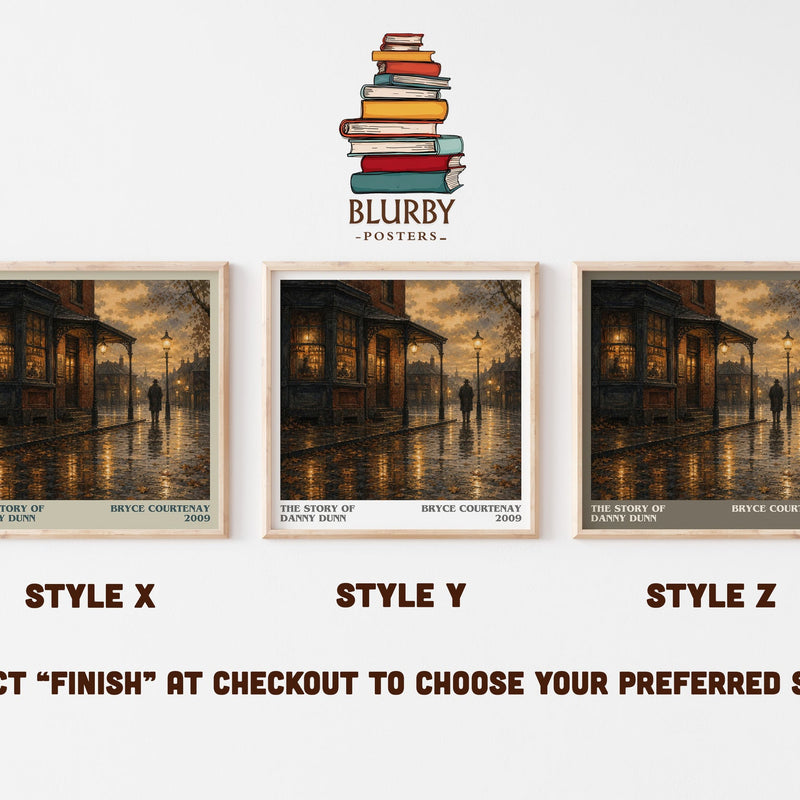 The Story Of Danny Dunn literary print in frame leaning in hallway – historical fiction wall art