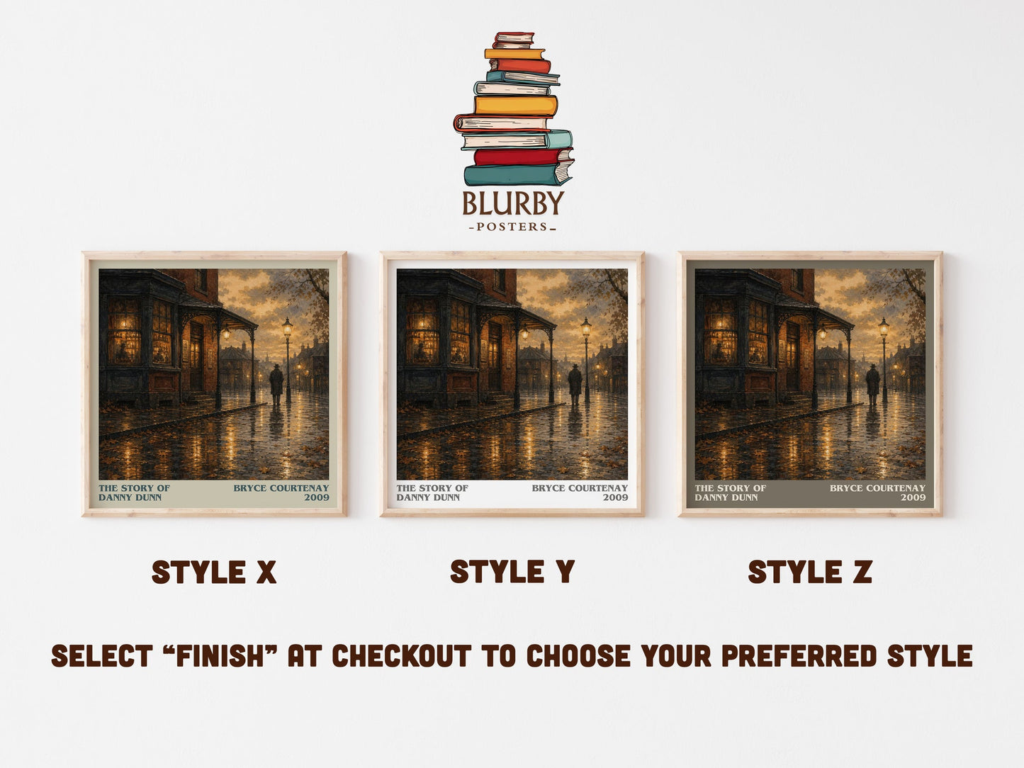 The Story Of Danny Dunn literary print in frame leaning in hallway – historical fiction wall art