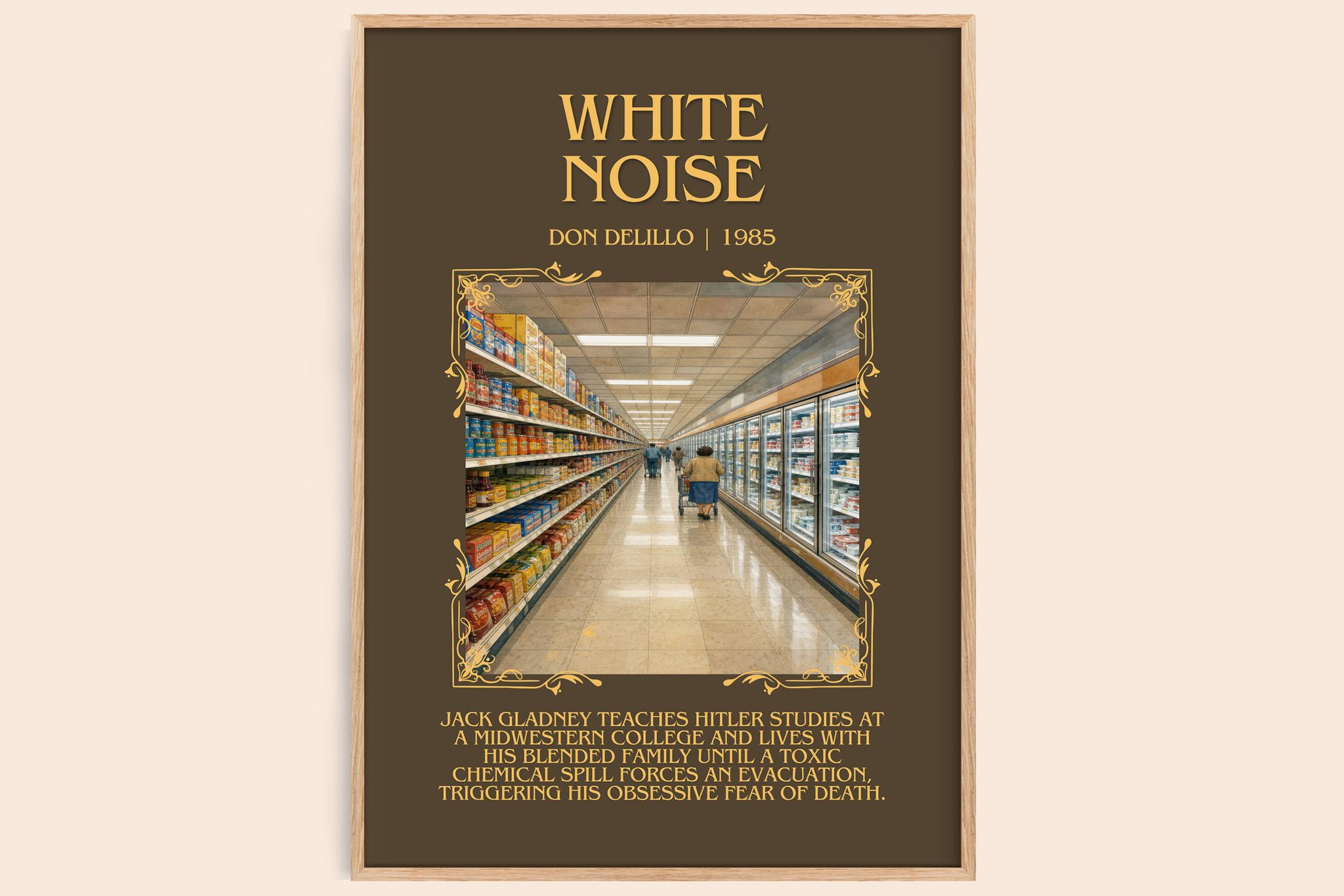 White Noise Minimalist Book Poster by Don DeLillo
