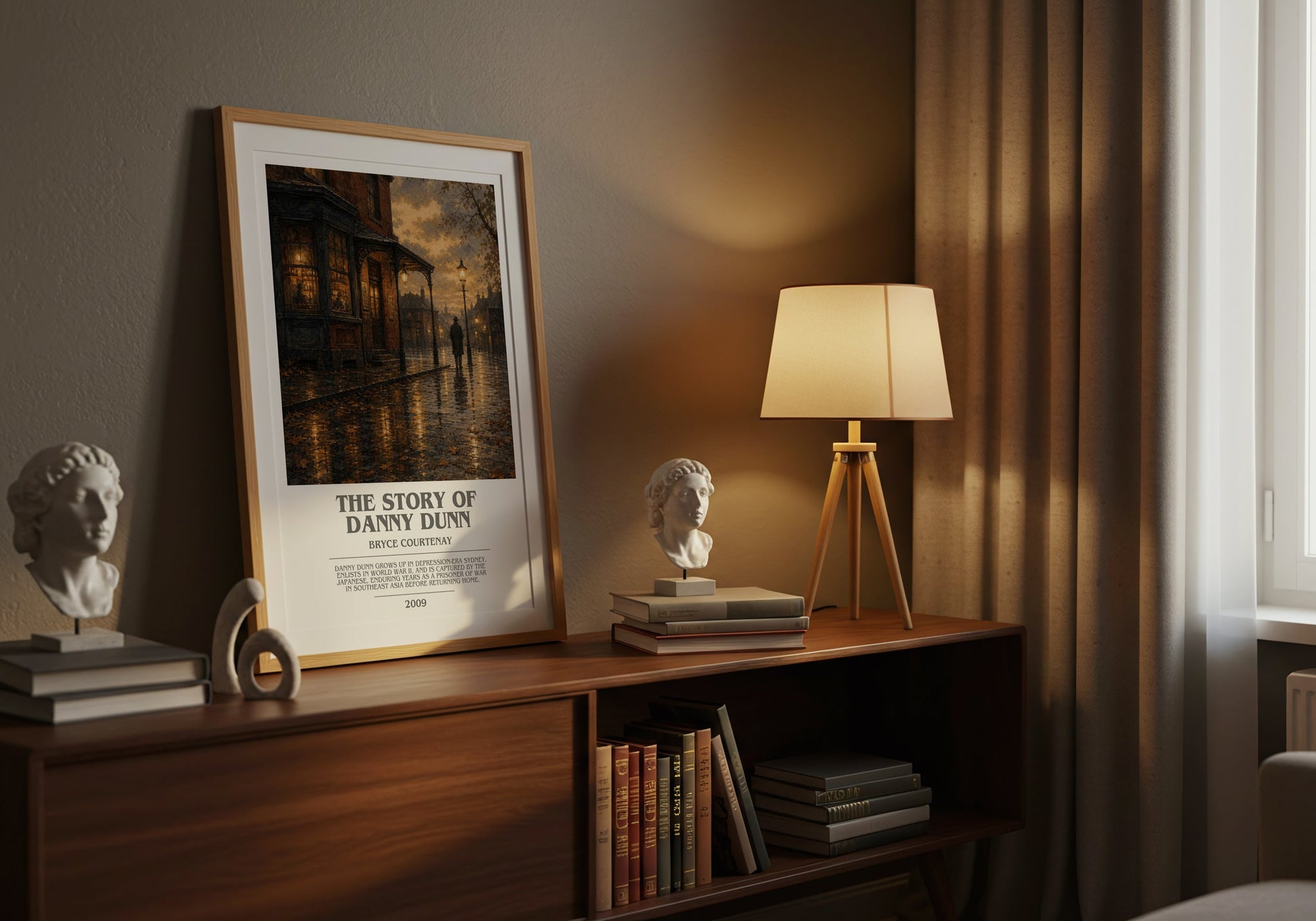 The Story Of Danny Dunn bookish book poster framed on wall – historical fiction wall art