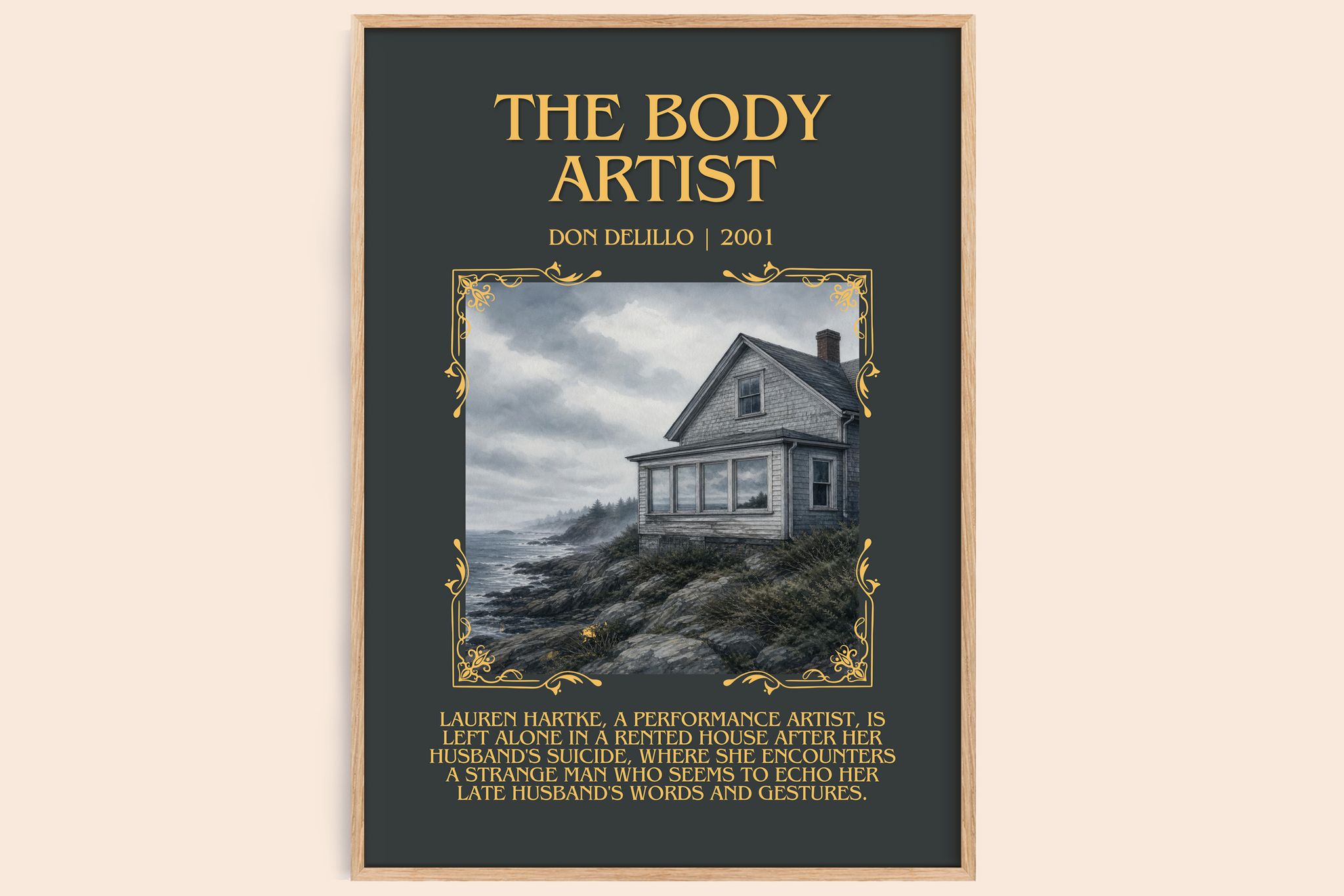 The Body Artist Minimalist Book Poster by Don DeLillo