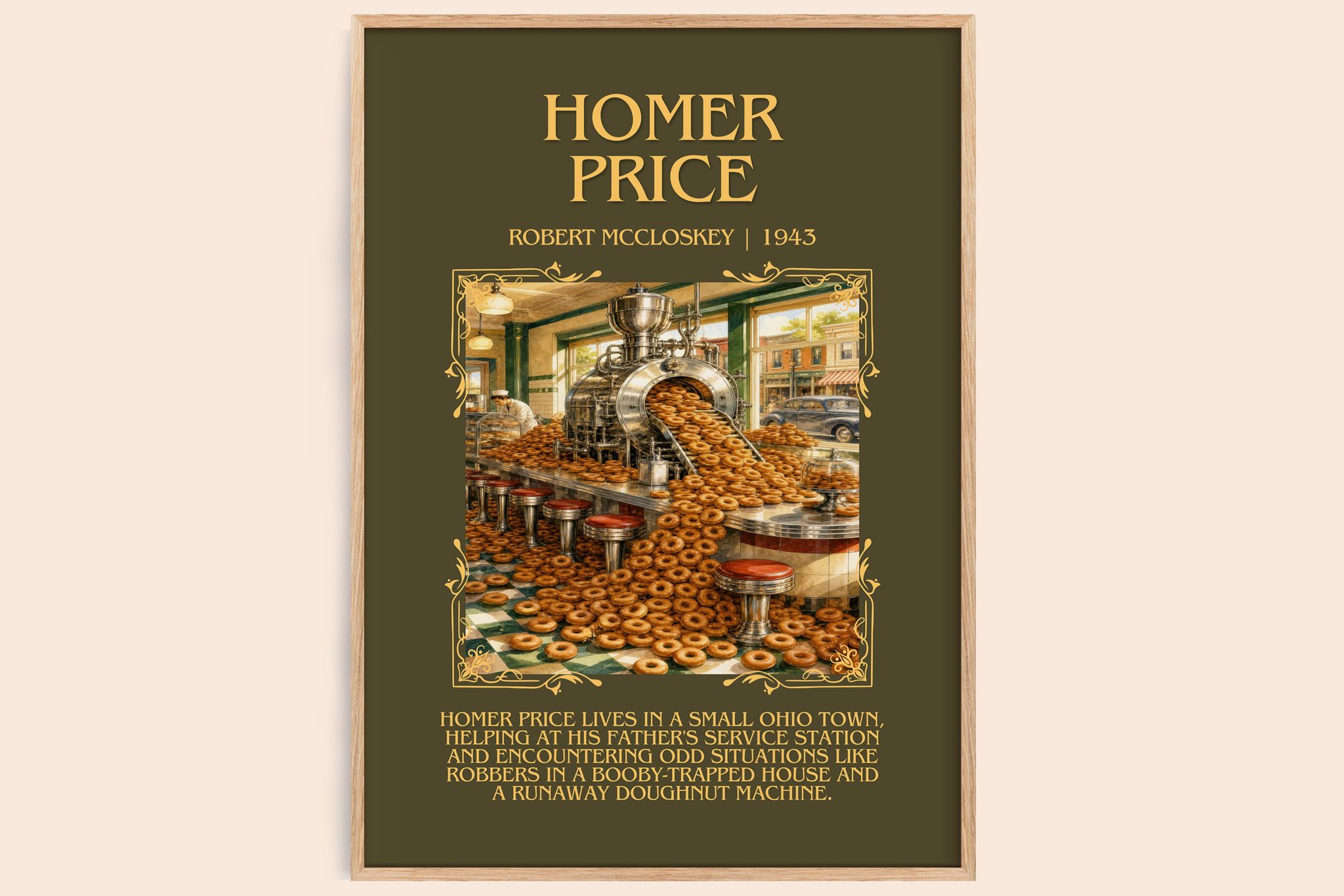 Homer Price Minimalist Book Poster by Robert McCloskey
