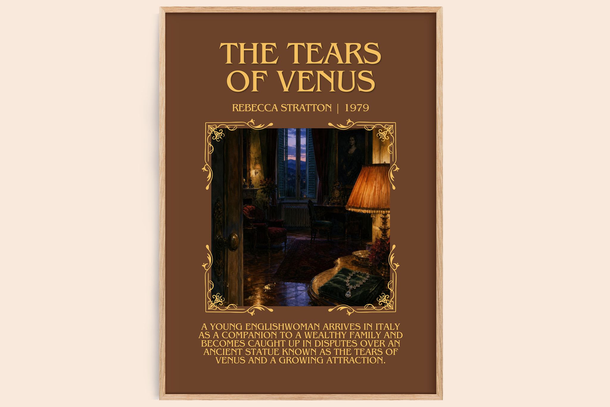 The Tears of Venus Minimalist Book Poster by Rebecca Stratton