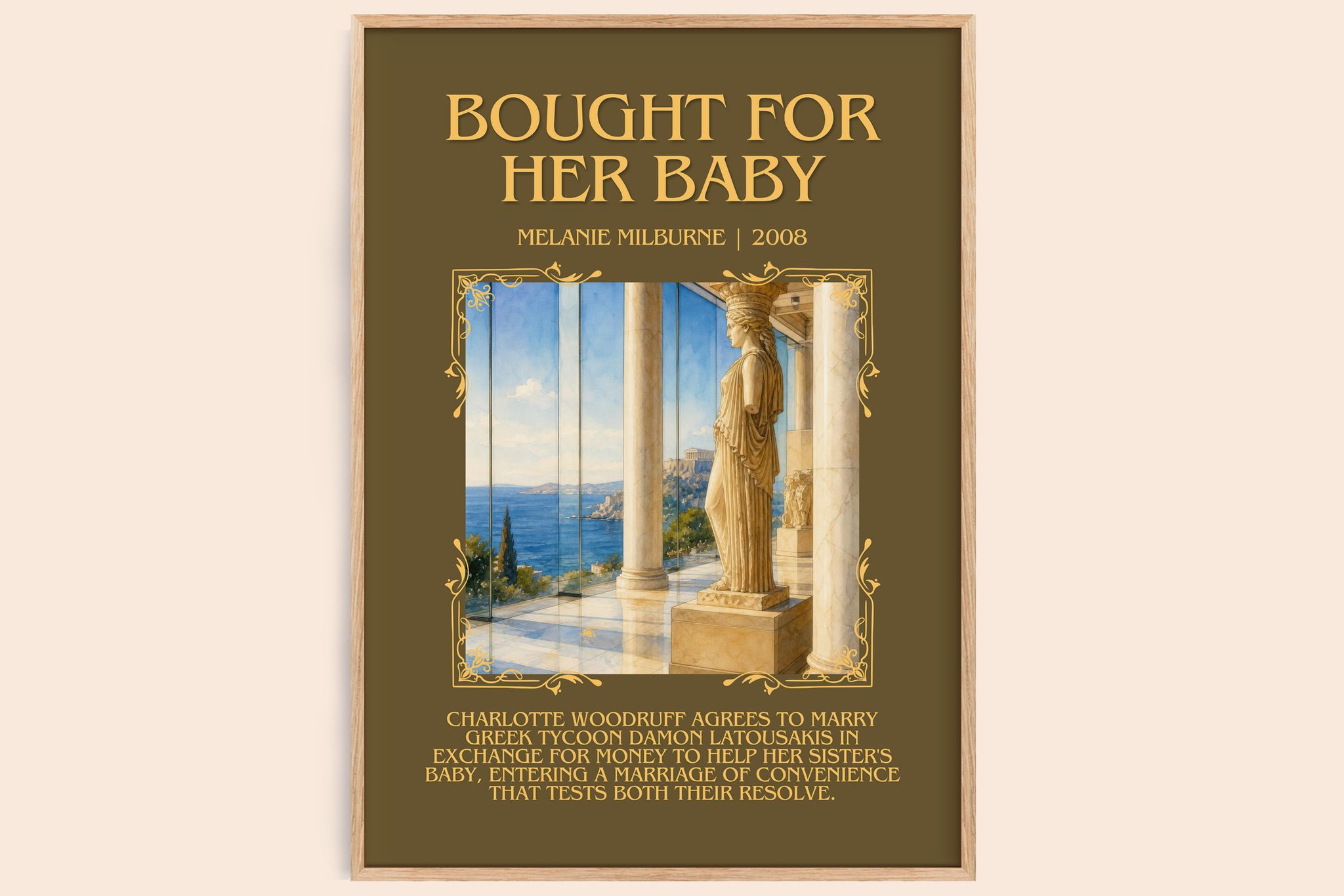 Bought For Her Baby Minimalist Book Poster by Melanie Milburne