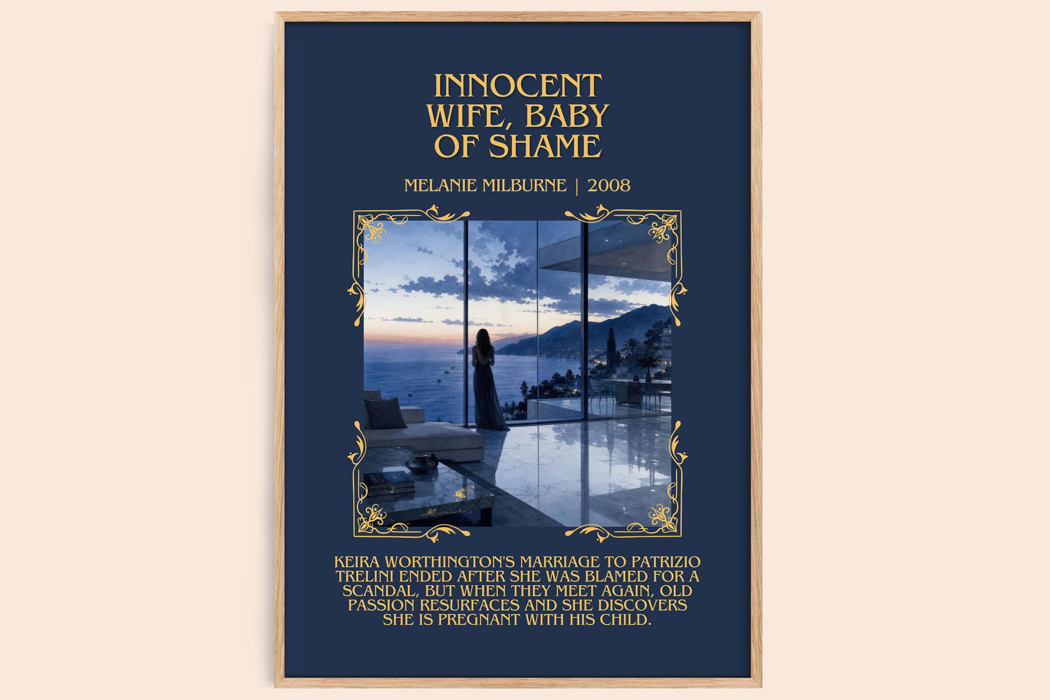 Innocent Wife, Baby of Shame Minimalist Book Poster by M. Milburne