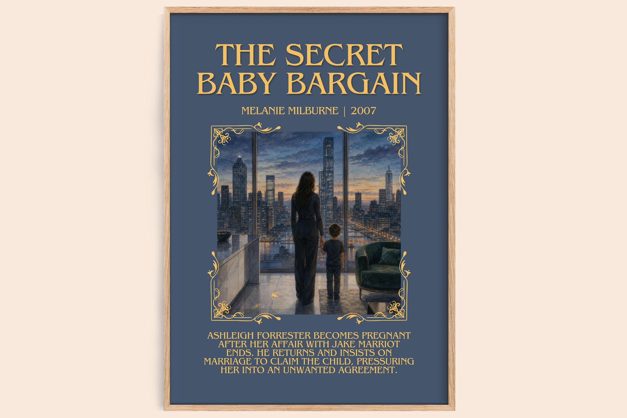 The Secret Baby Bargain Minimalist Book Poster by Melanie Milburne