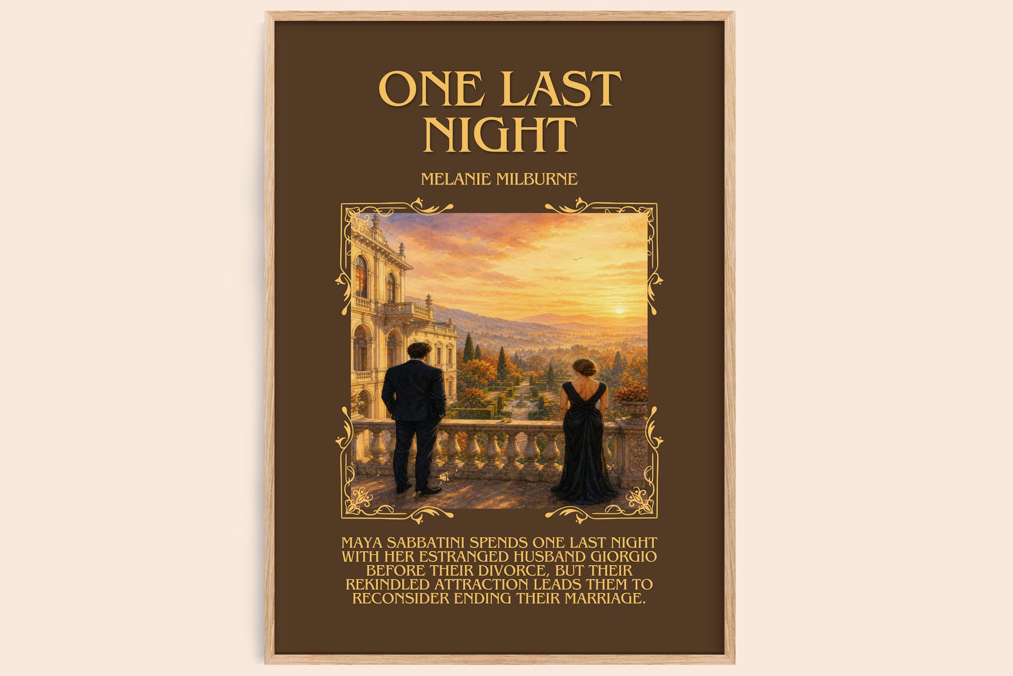 One Last Night Minimalist Book Poster by Melanie Milburne
