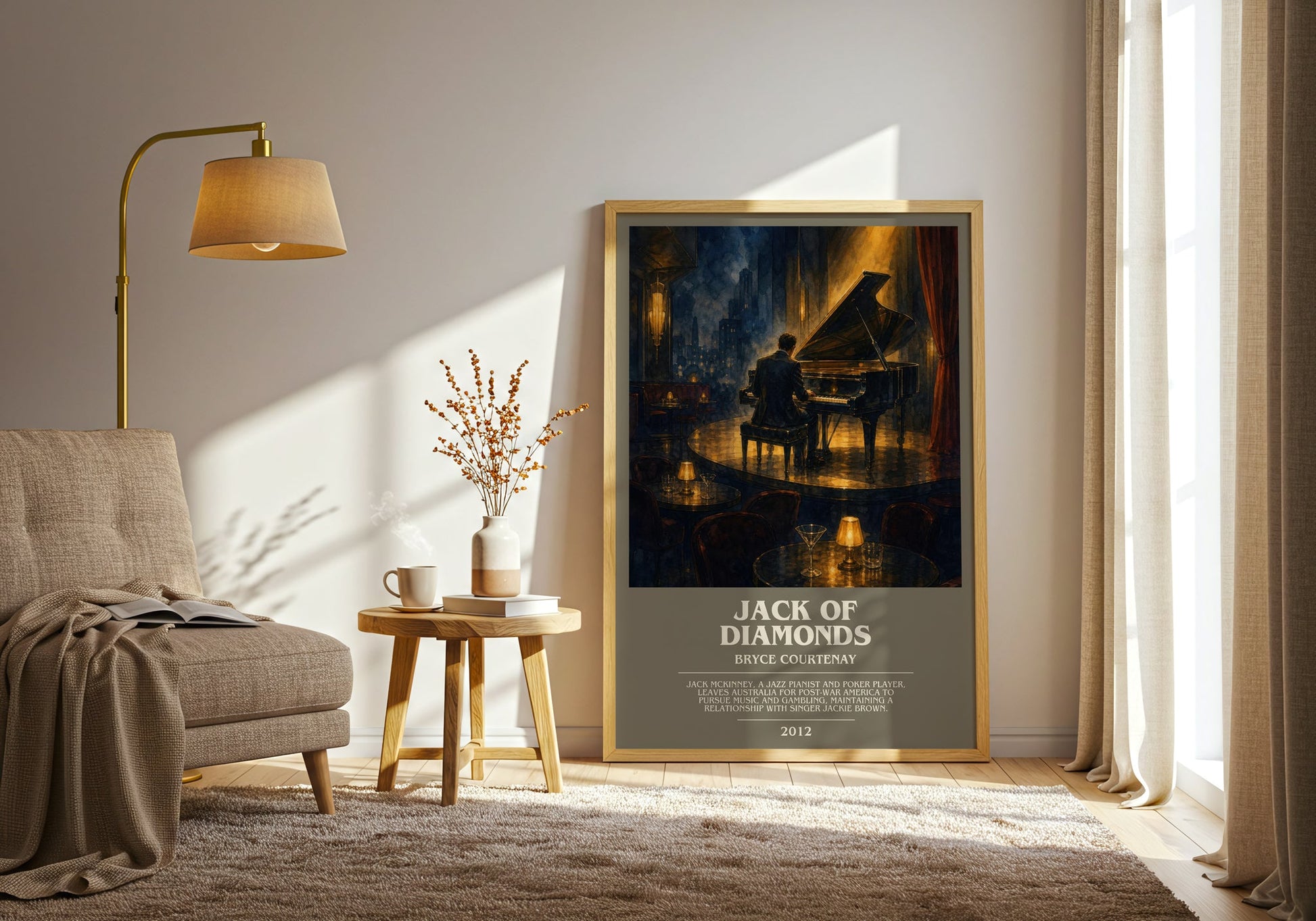 Jack Of Diamonds bookish print on bookshelf – Bryce Courtenay fan gift