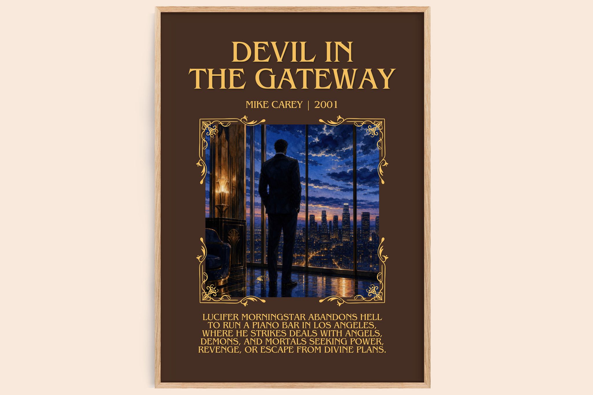 Devil in the Gateway Minimalist Book Poster by Mike Carey