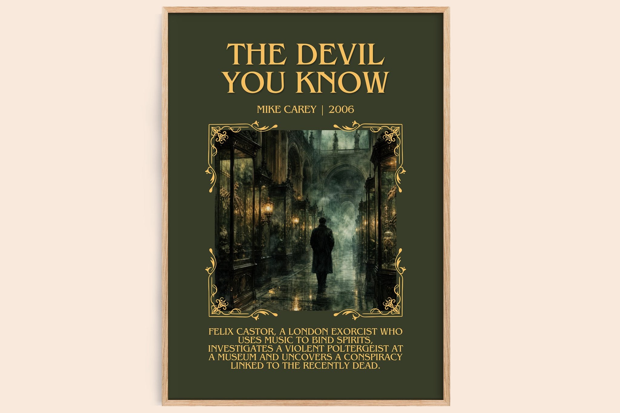 The Devil You Know Minimalist Book Poster by Mike Carey