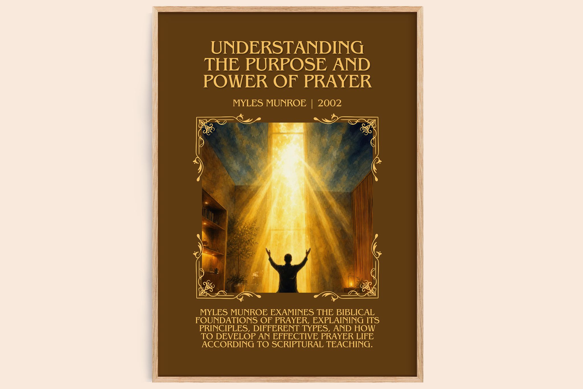 Understanding the Purpose and Power of Prayer Minimalist Book Poster by Myles Munroe