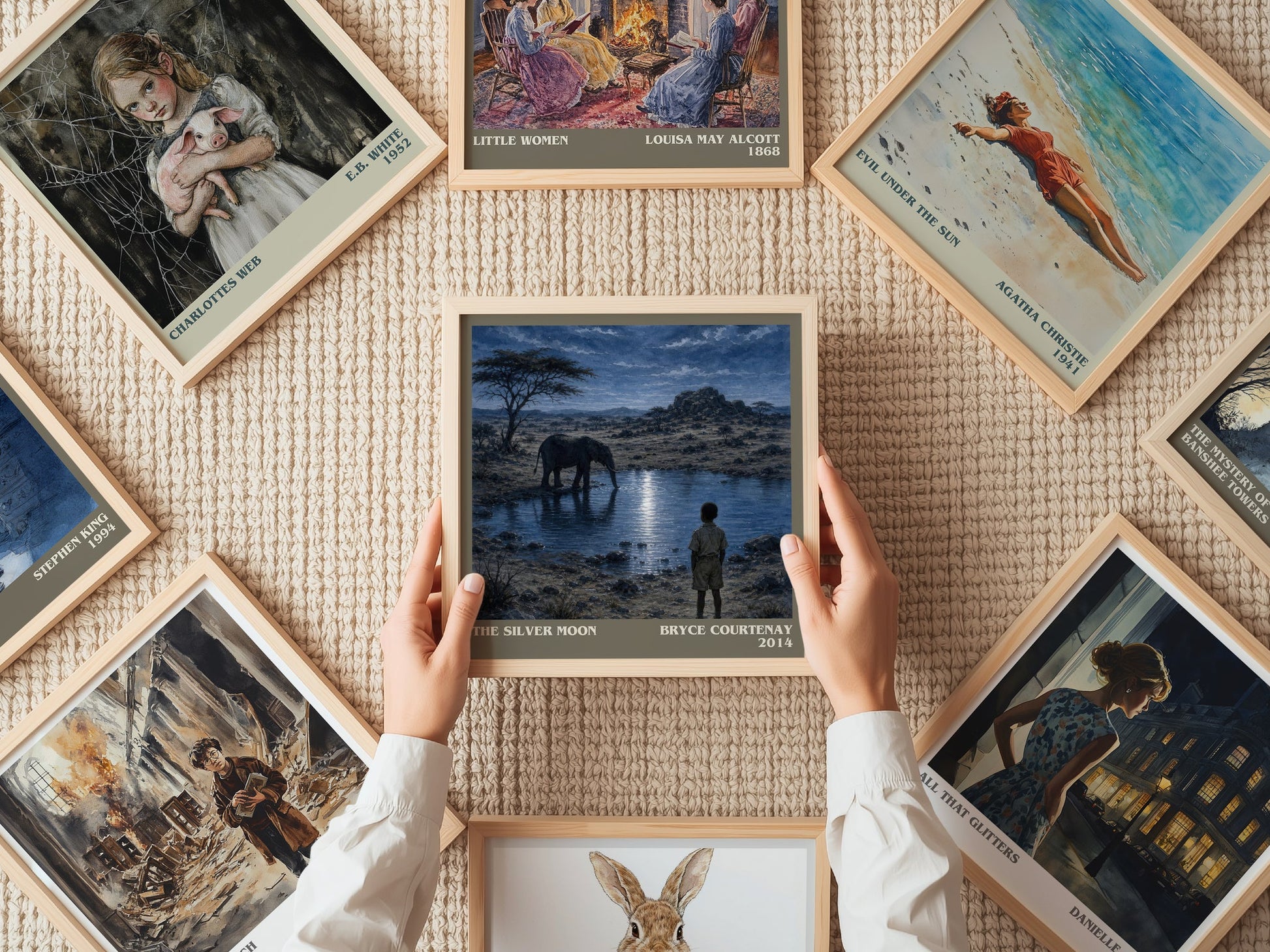 The Silver Moon literary book poster framed on wall – memoir wall art