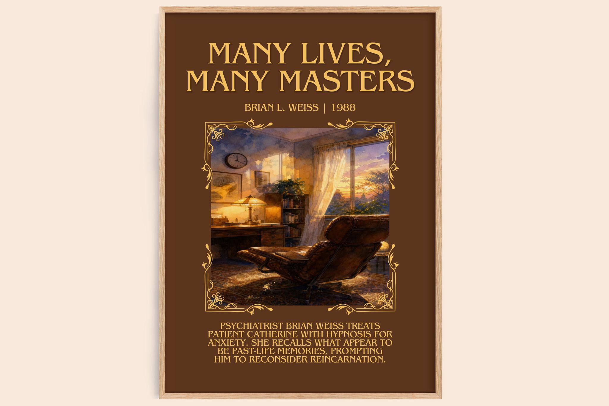 Many Lives, Many Masters Minimalist Book Poster by Brian L. Weiss