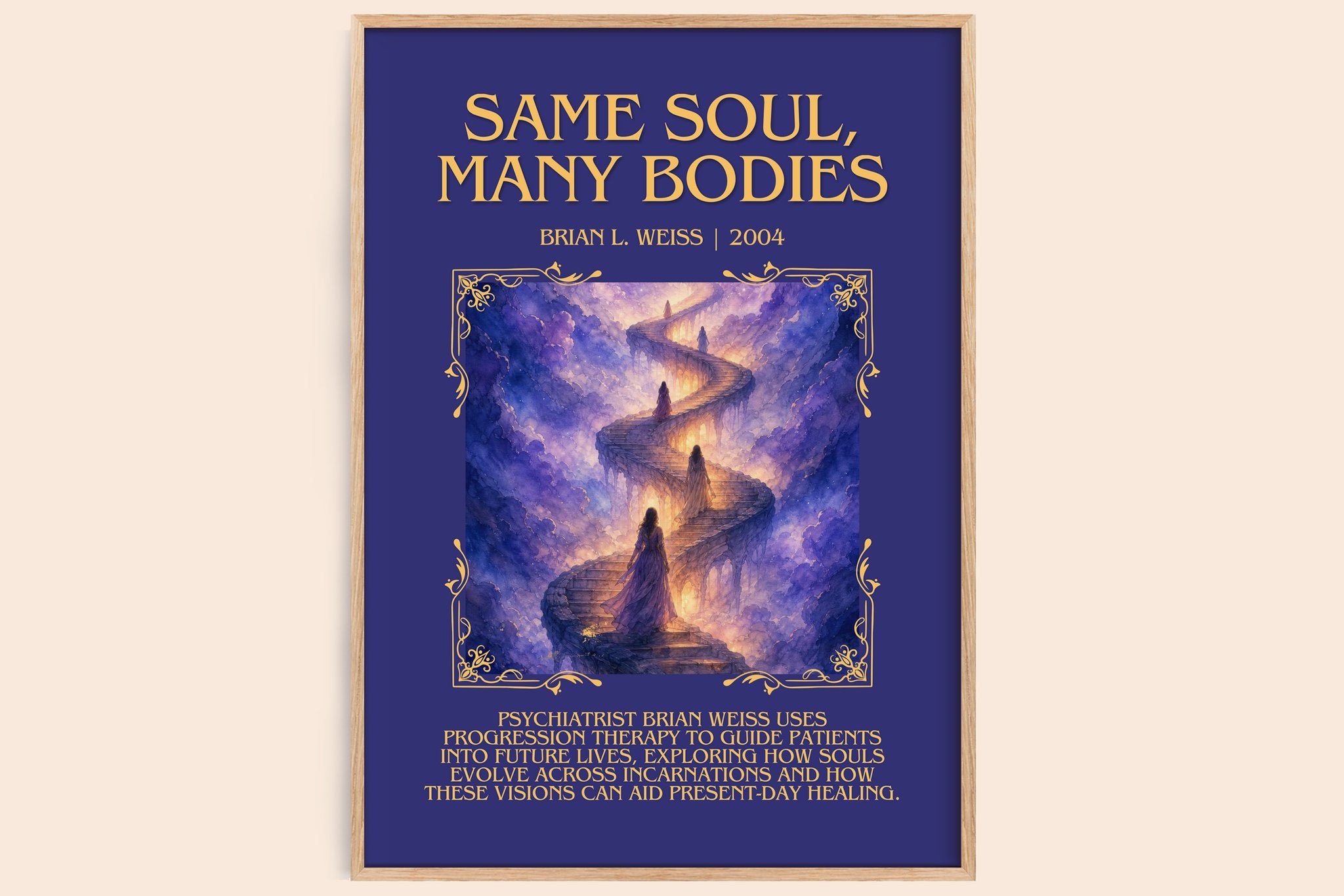 Same Soul, Many Bodies Minimalist Book Poster by Brian L. Weiss