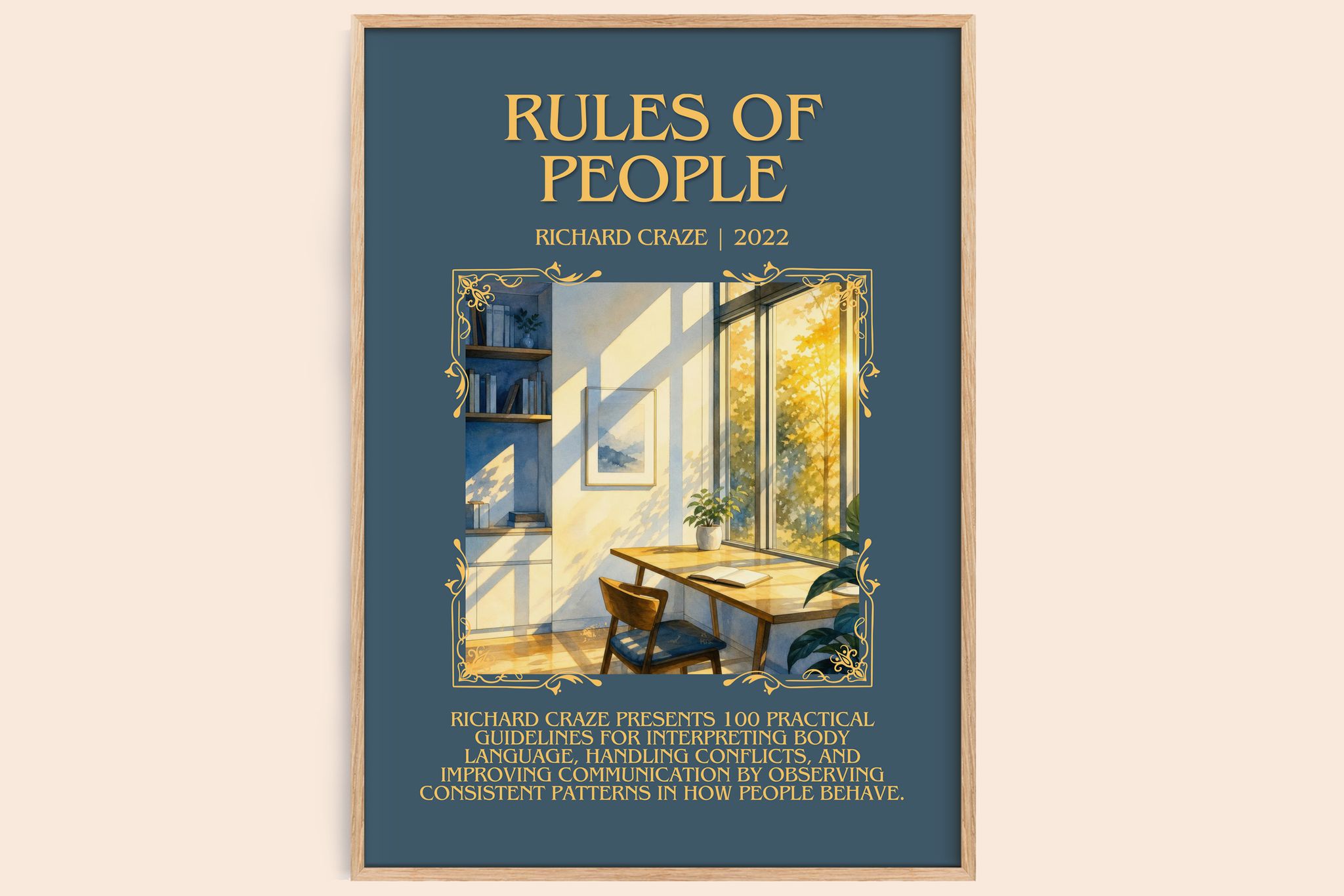 Rules of People Minimalist Book Poster by Richard Craze