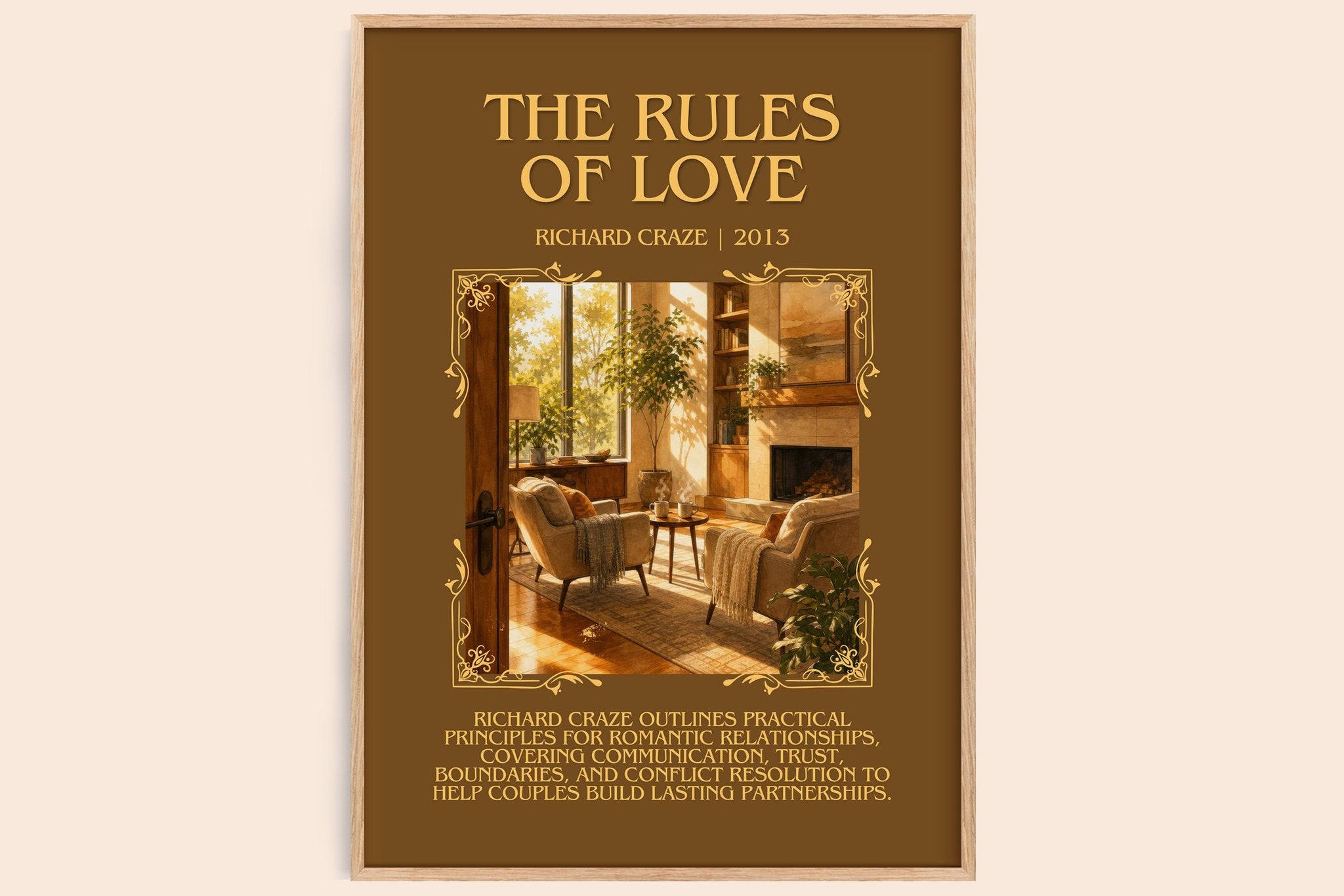 The Rules of Love Minimalist Book Poster by Richard Craze