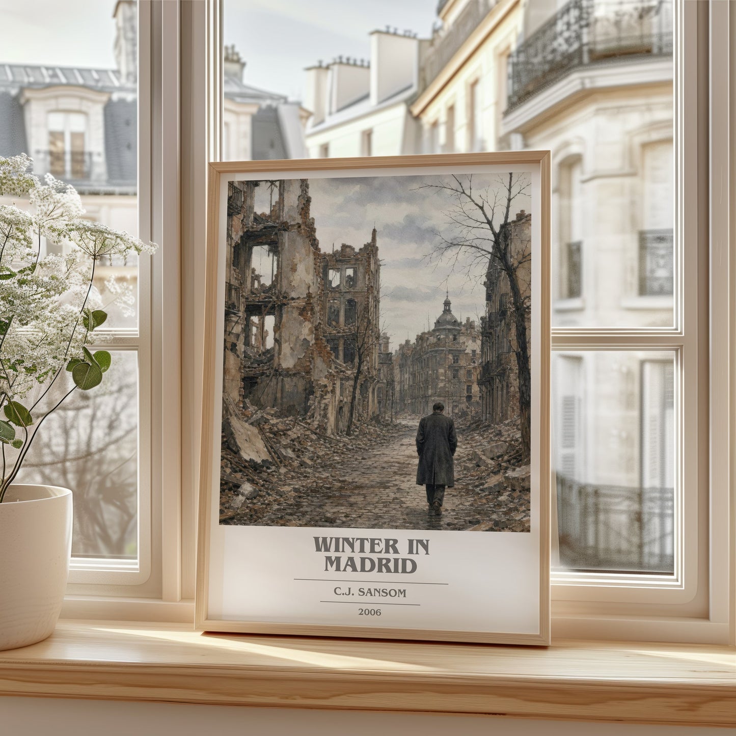 Winter In Madrid book cover poster colour and style options – C.J. Sansom book art