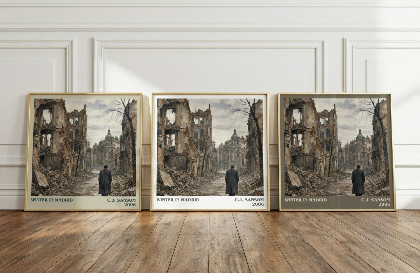 Winter In Madrid literary art print colour and style options – C.J. Sansom book art