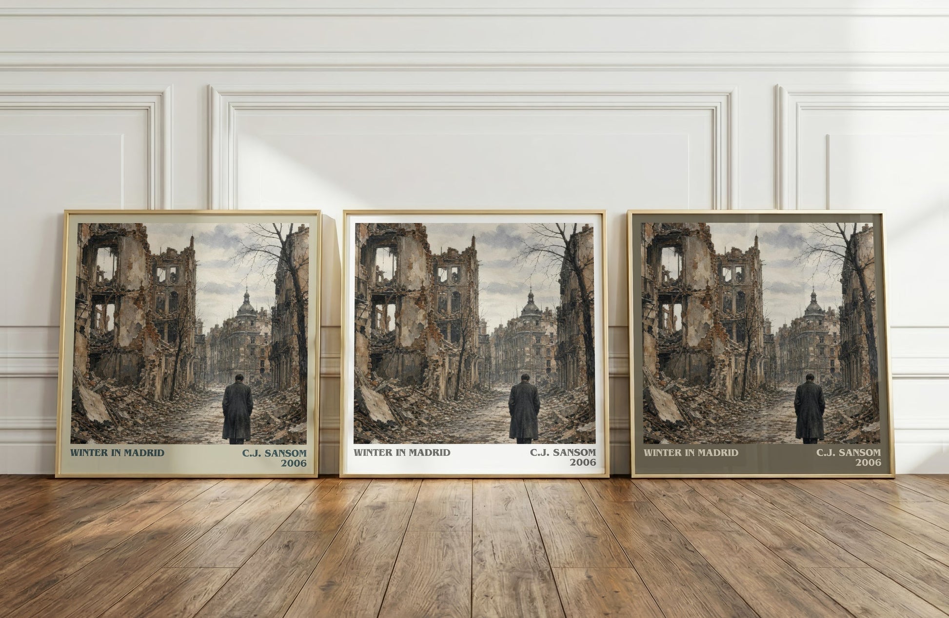 Winter In Madrid literary art print colour and style options – C.J. Sansom book art