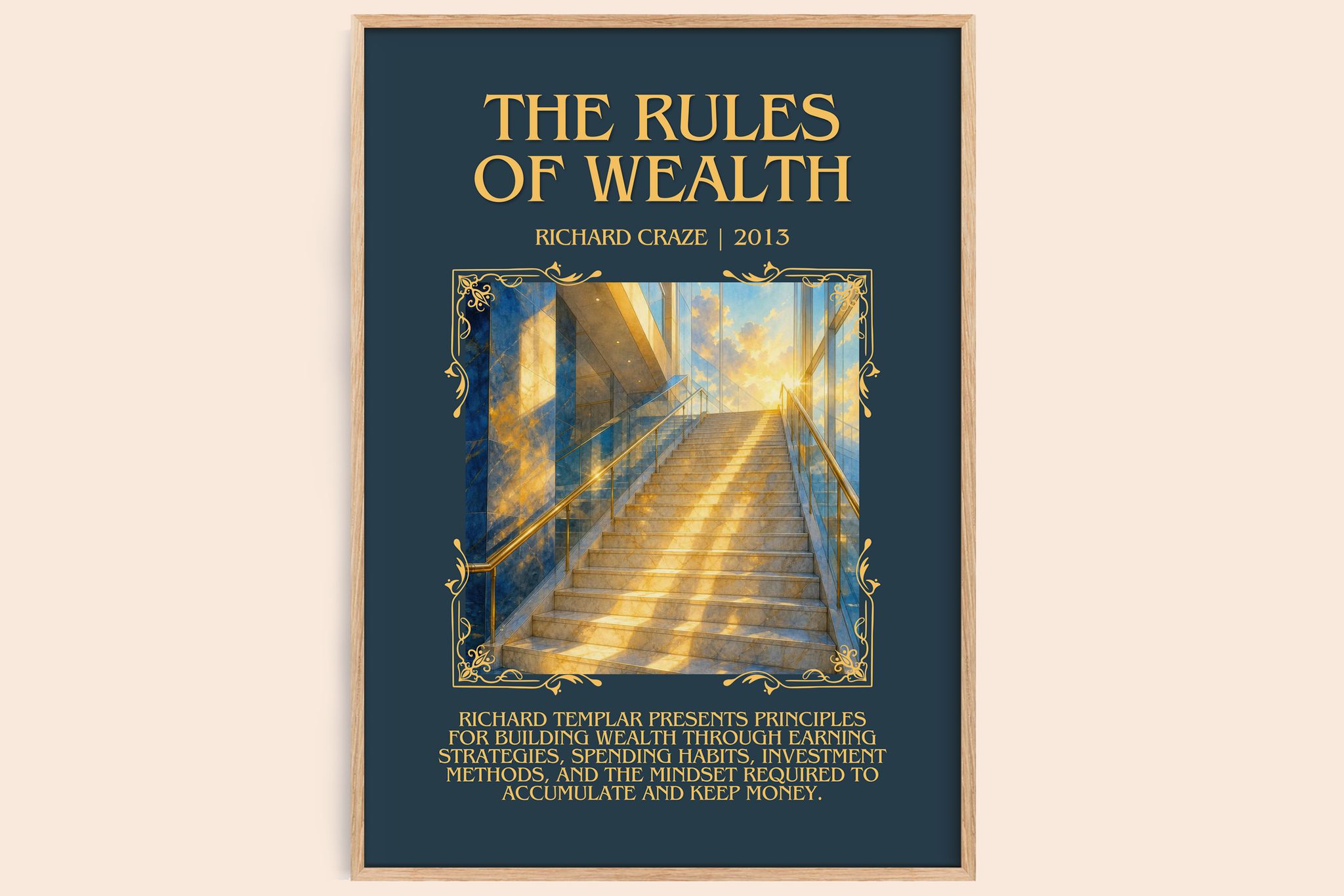 The Rules of Wealth Minimalist Book Poster by Richard Craze