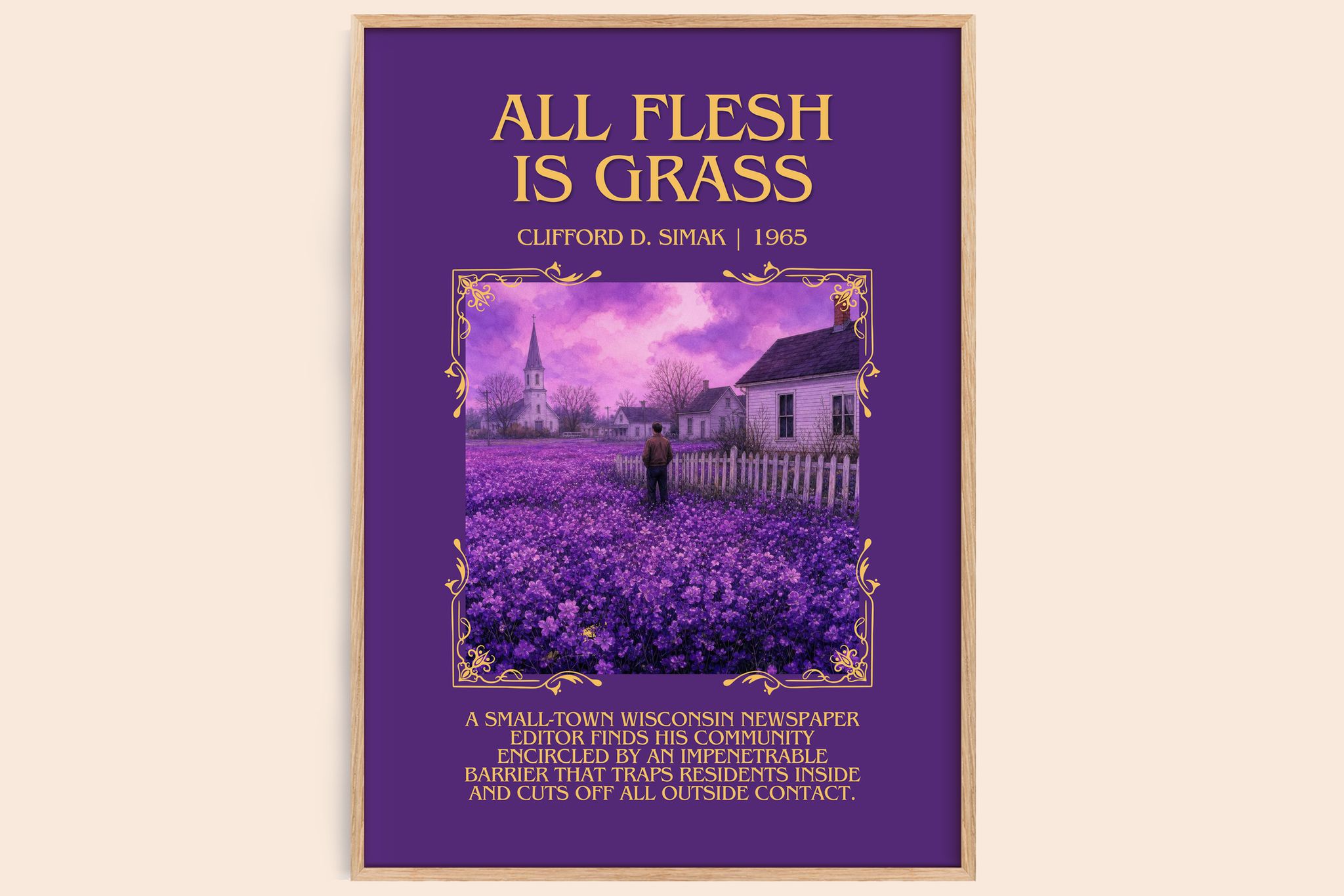 All Flesh Is Grass Minimalist Book Poster by Clifford D. Simak