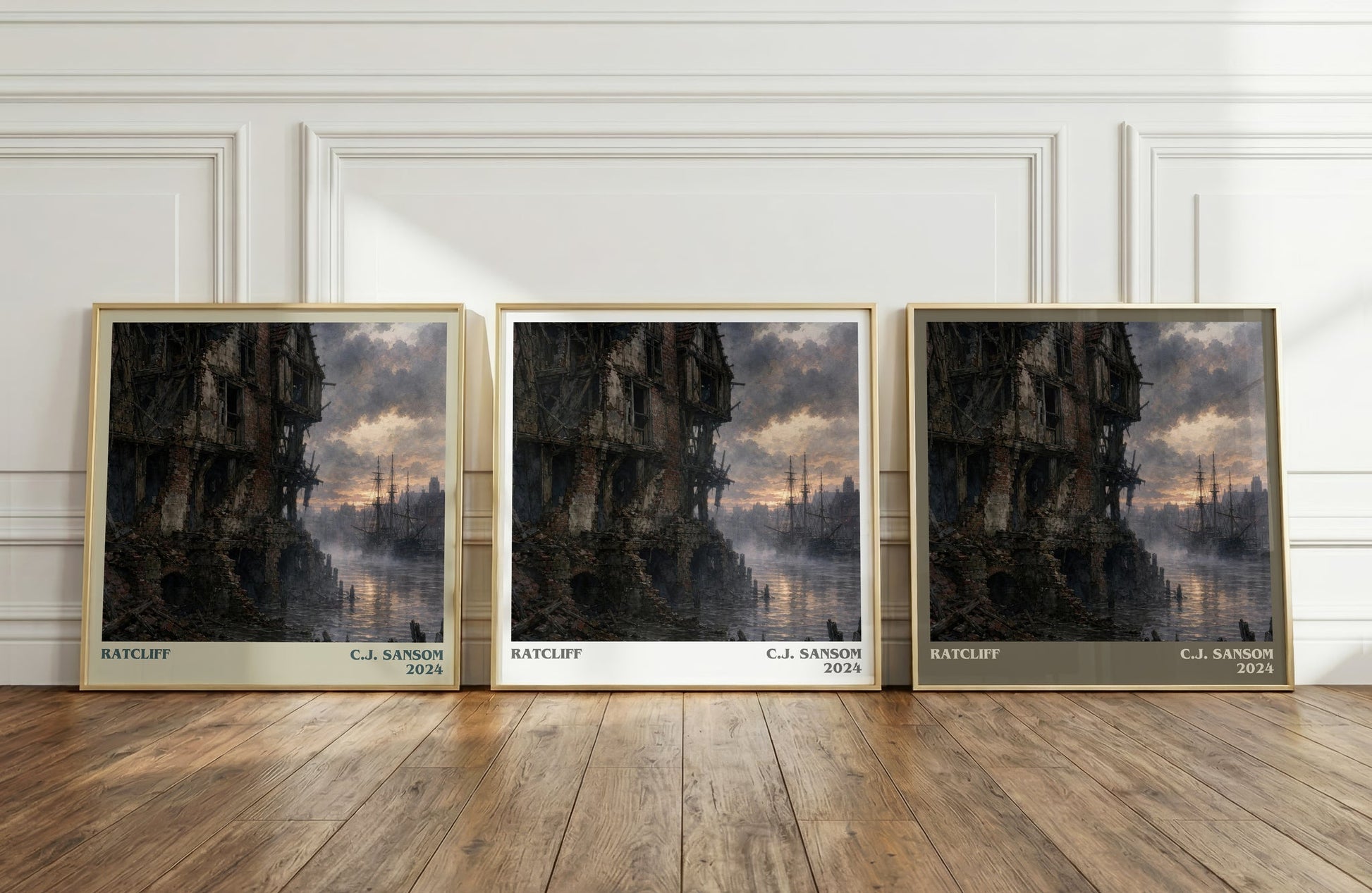 Ratcliff literary art print colour and style options – C.J. Sansom book art