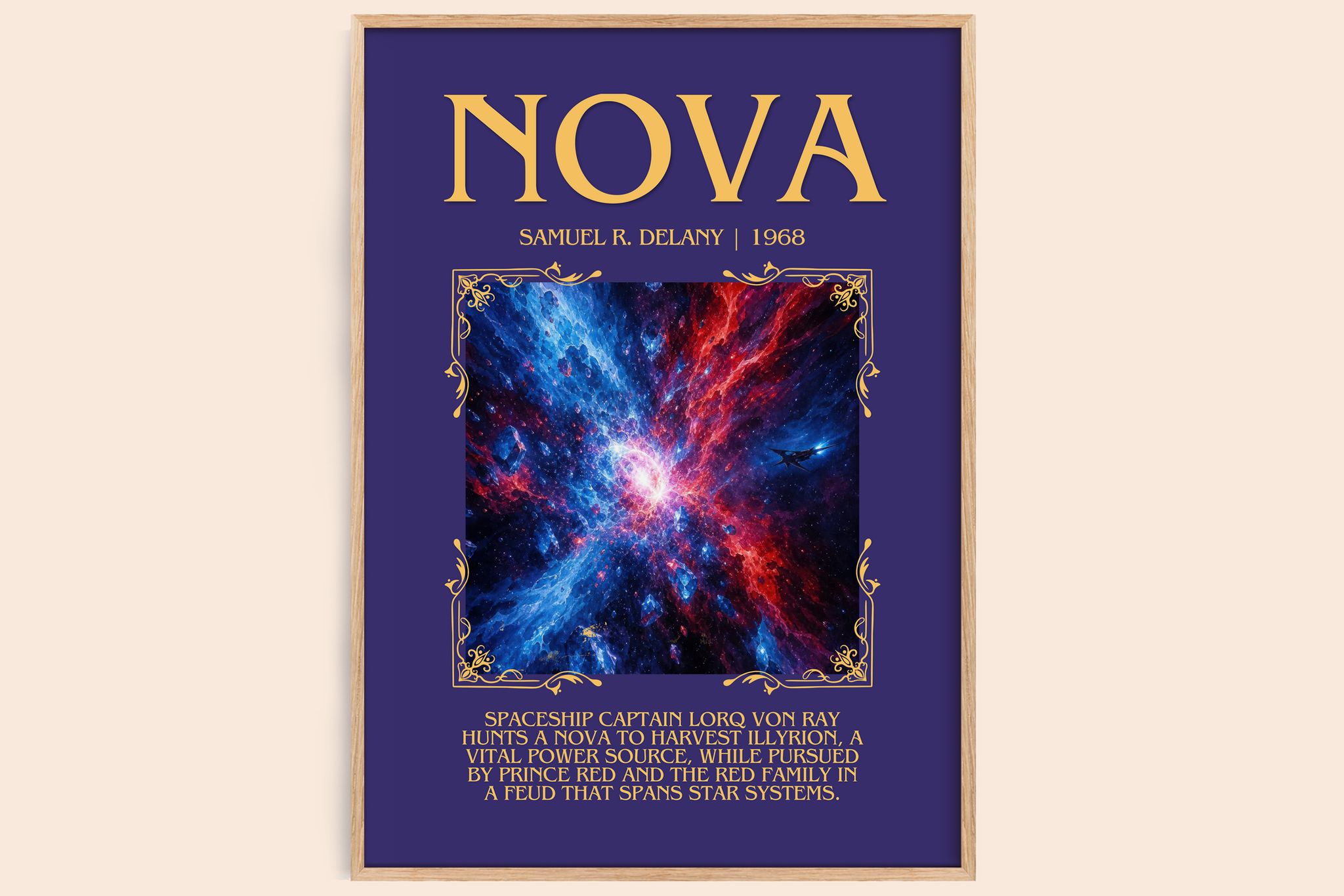 Nova Minimalist Book Poster by Samuel R. Delany