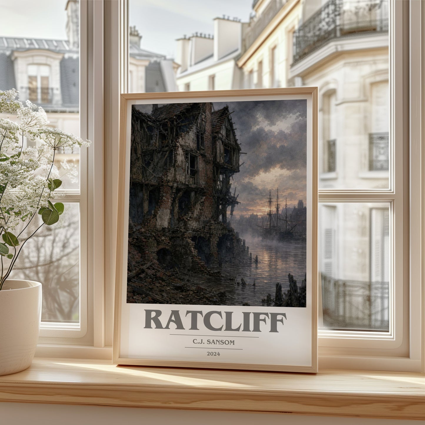 Ratcliff book cover poster colour and style options – C.J. Sansom book art