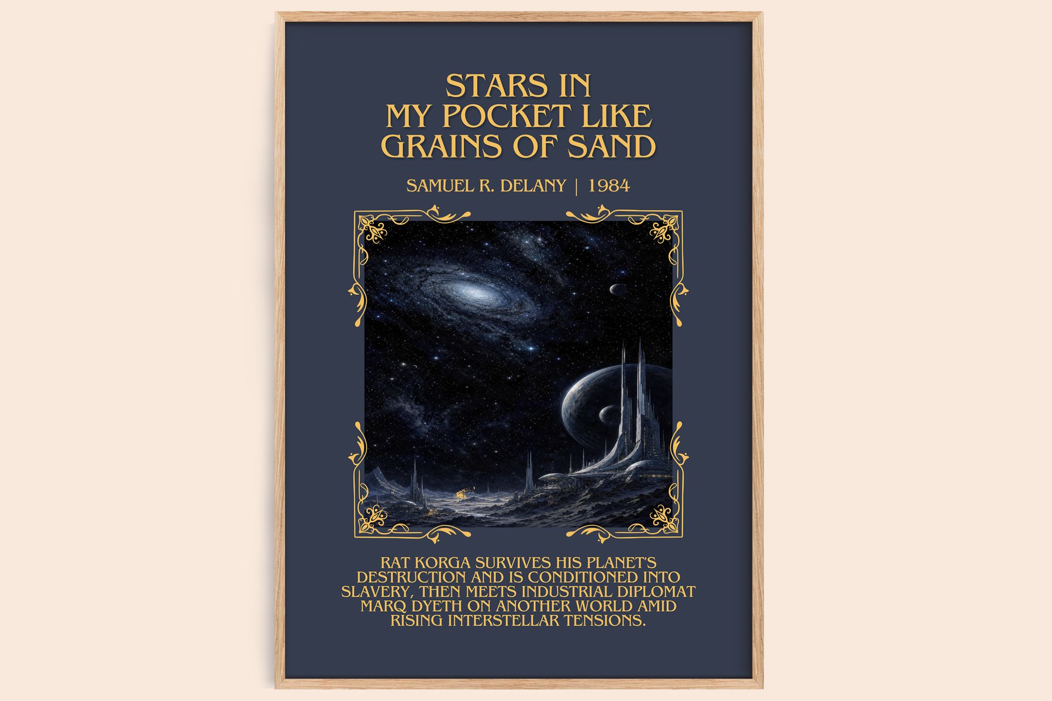 Stars in my pocket like grains of sand Minimalist Book Poster by Samuel R. Delany