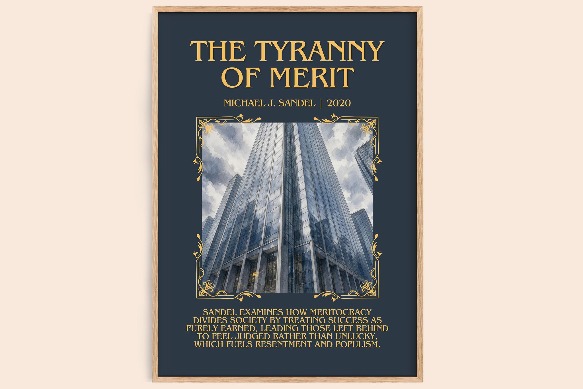 The Tyranny of Merit Minimalist Book Poster by Michael J. Sandel