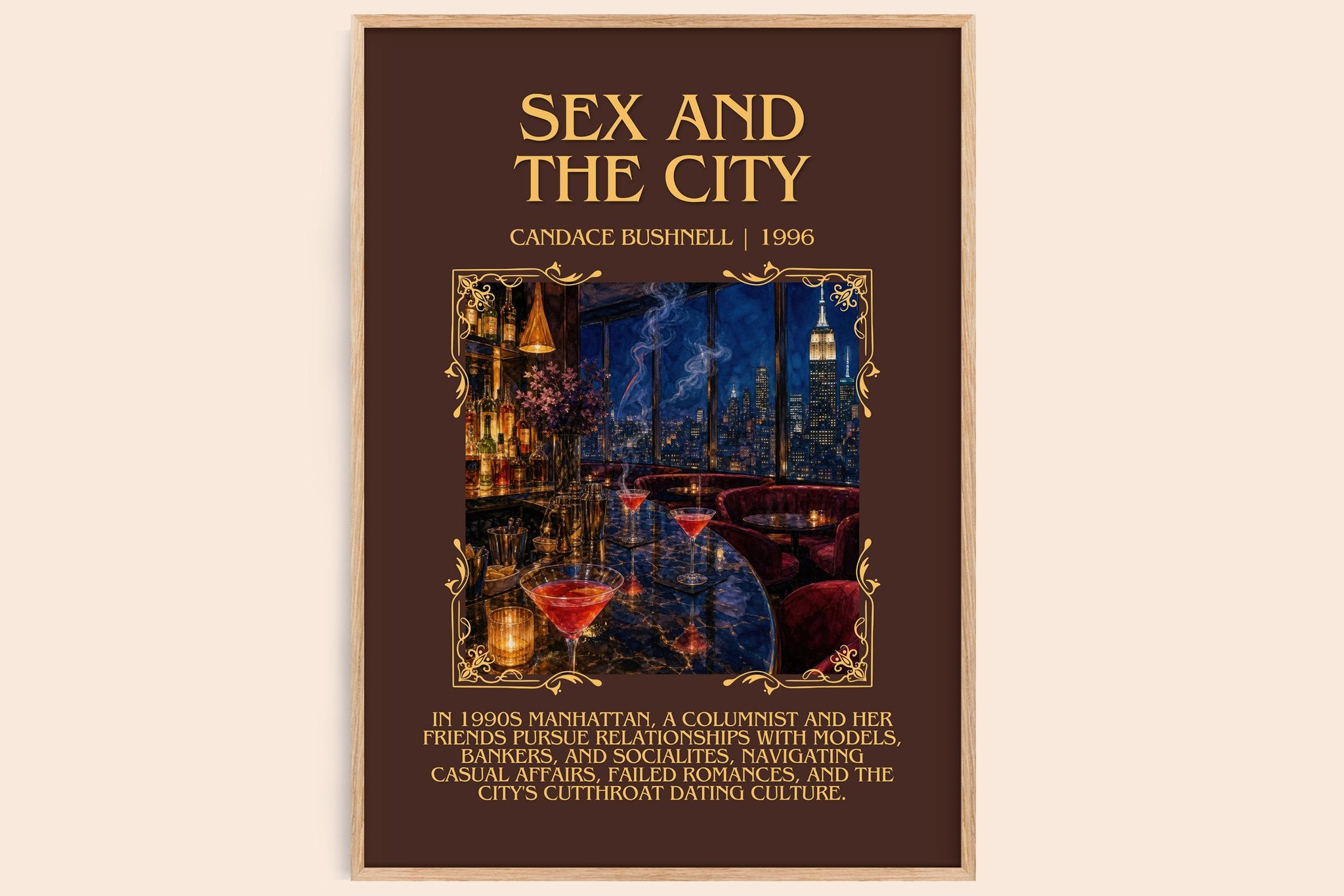 Sex and the City Minimalist Book Poster by Candace Bushnell