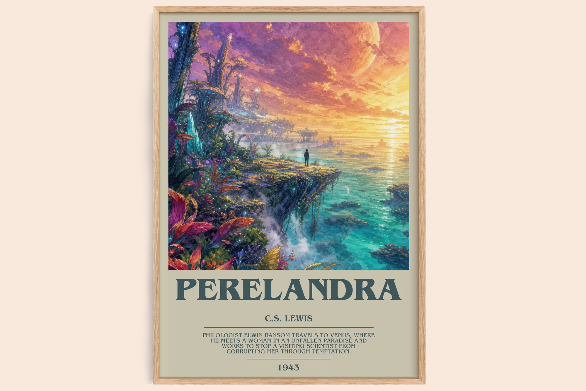 Perelandra bookish book poster by C.S. Lewis – framed literary art print