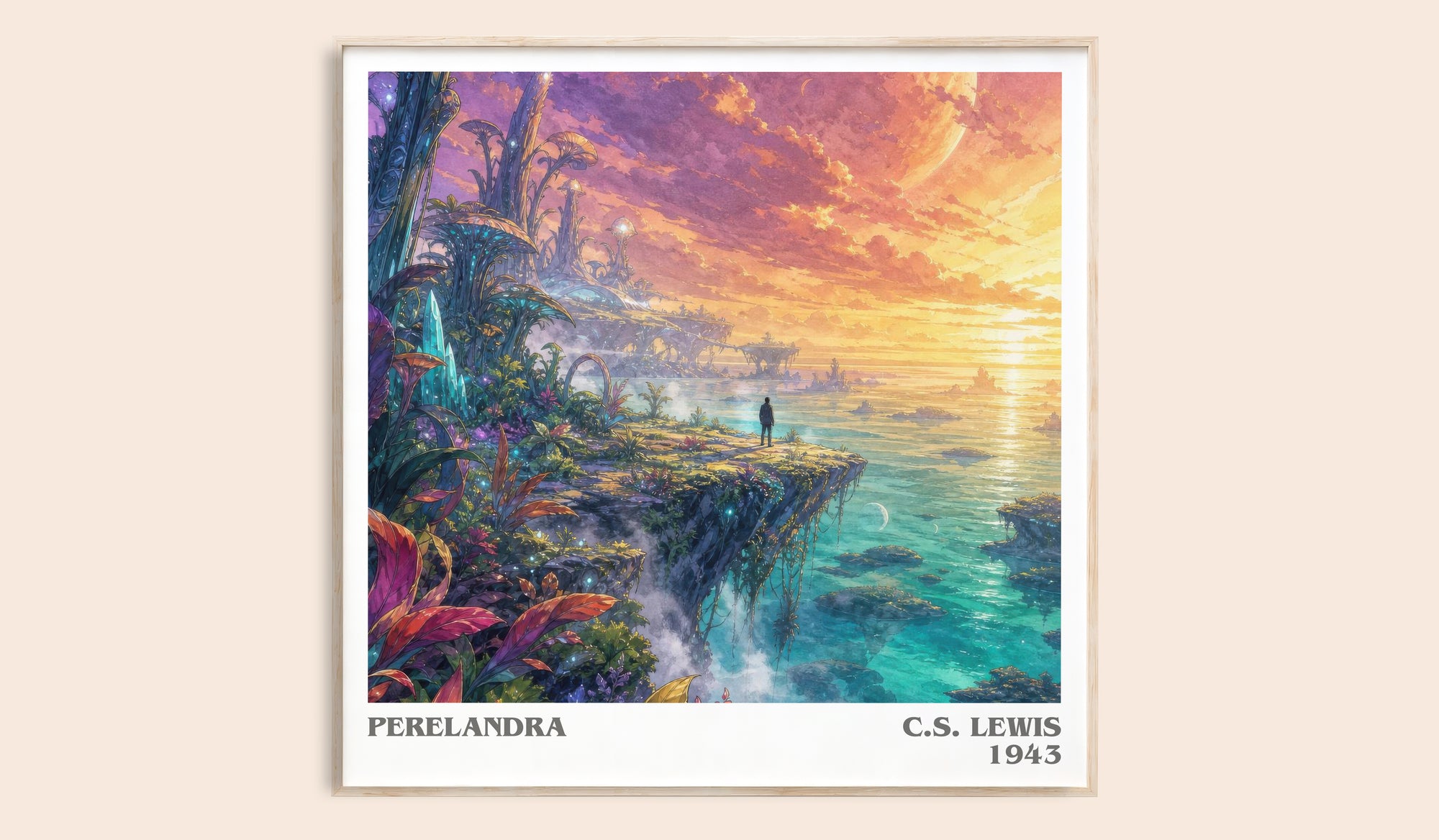 Perelandra literary book poster by C.S. Lewis – framed literary art print