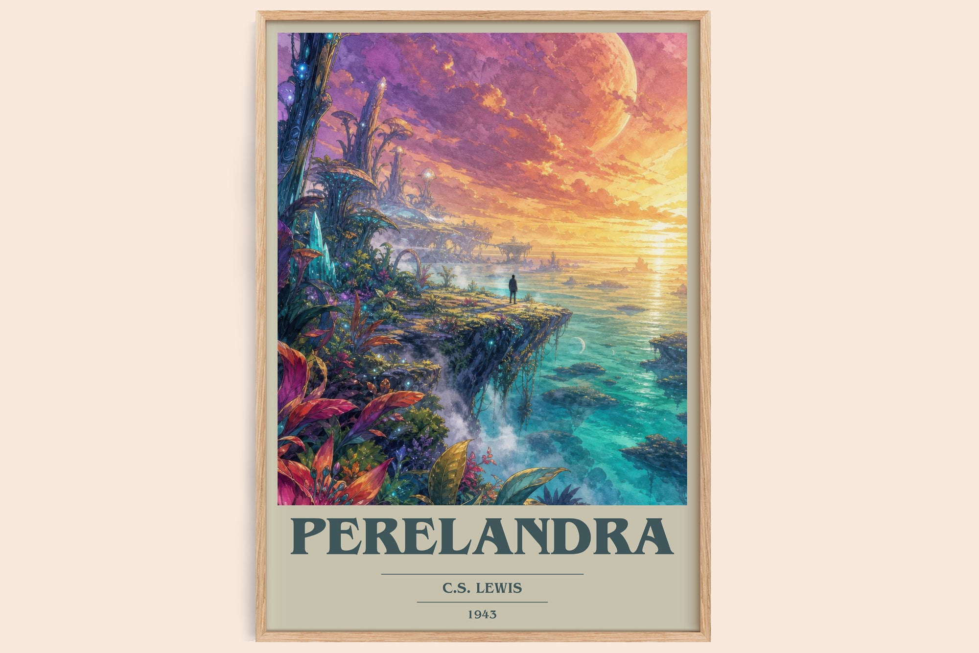 Perelandra book cover book poster by C.S. Lewis – framed literary art print
