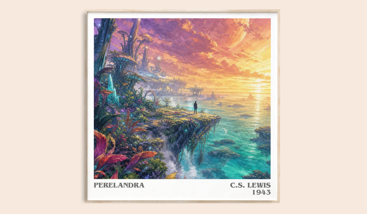 Perelandra literary book poster by C.S. Lewis – framed literary art print