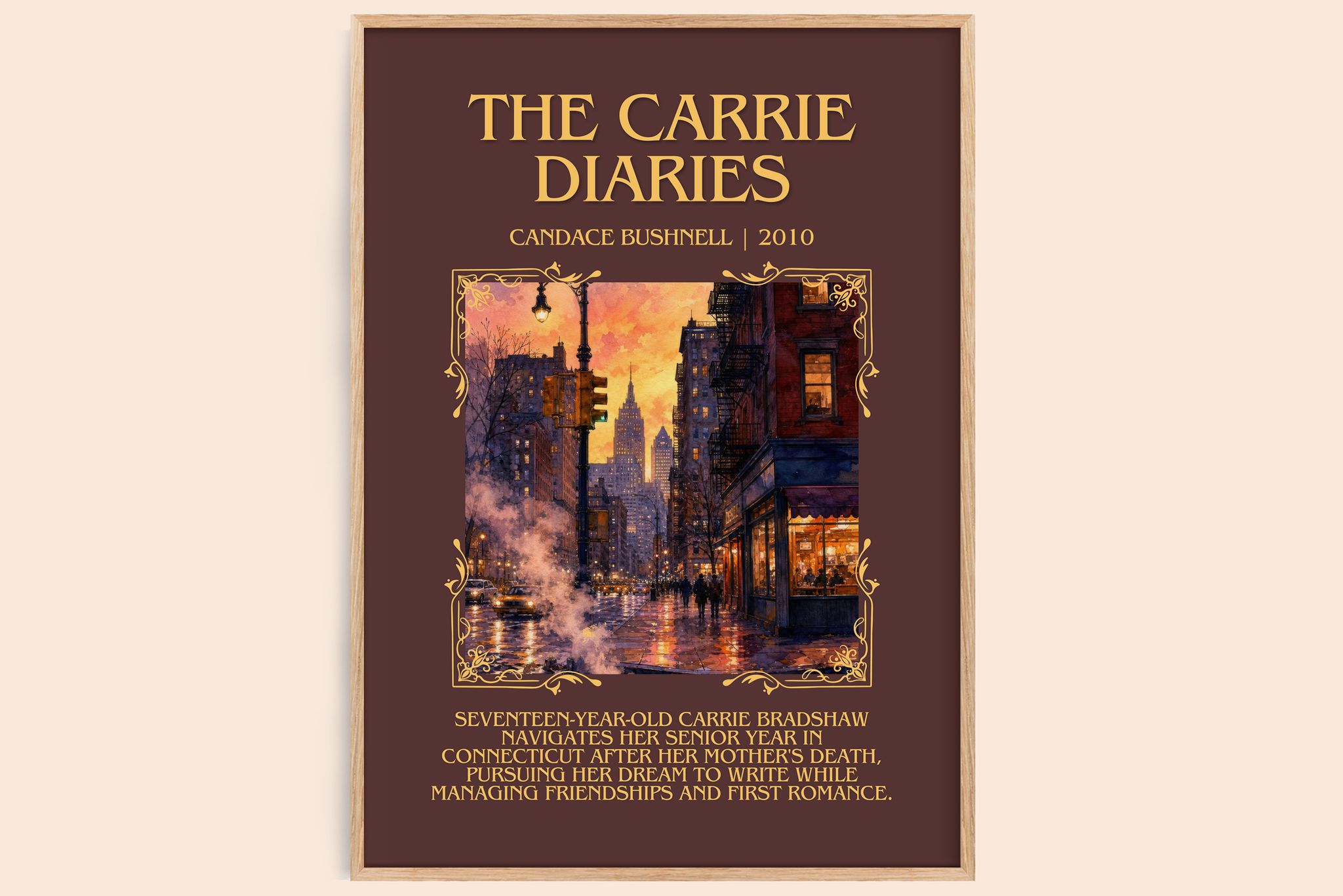 The Carrie diaries Minimalist Book Poster by Candace Bushnell