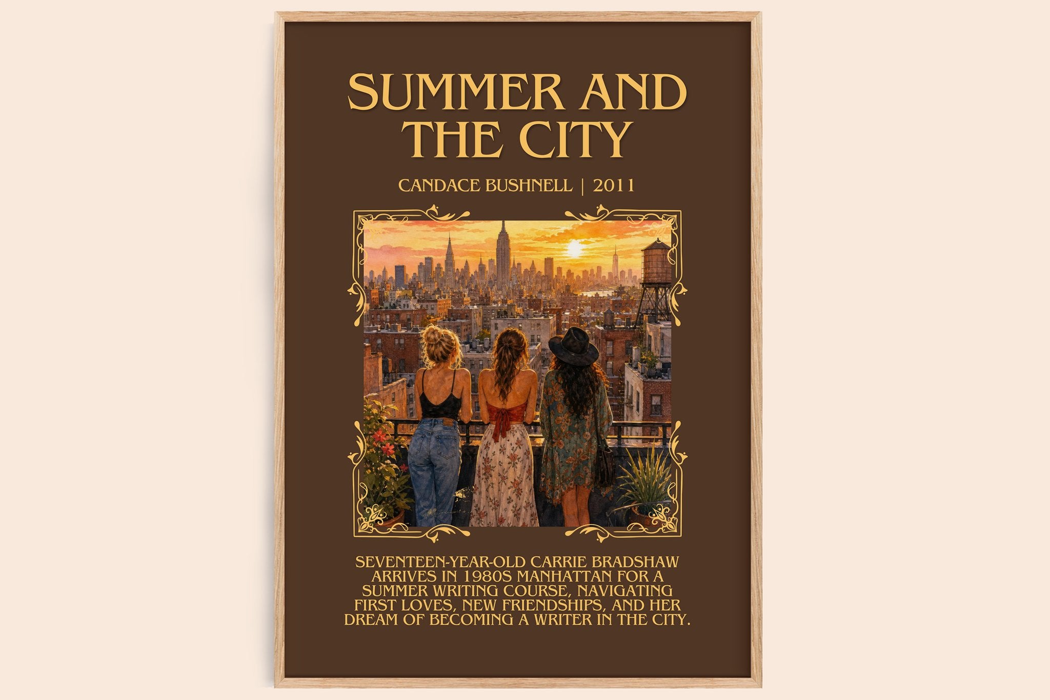 Summer and the city Minimalist Book Poster by Candace Bushnell