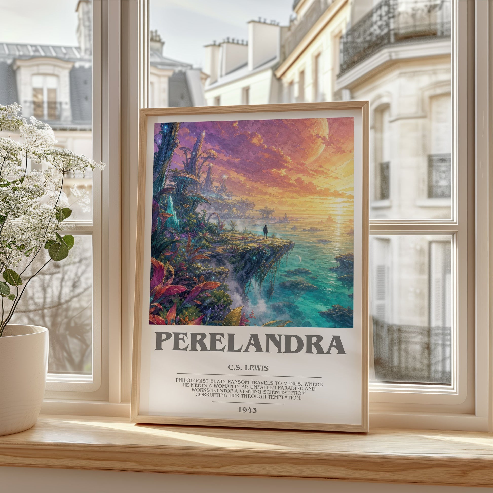Perelandra bookish poster colour and style options – C.S. Lewis book art