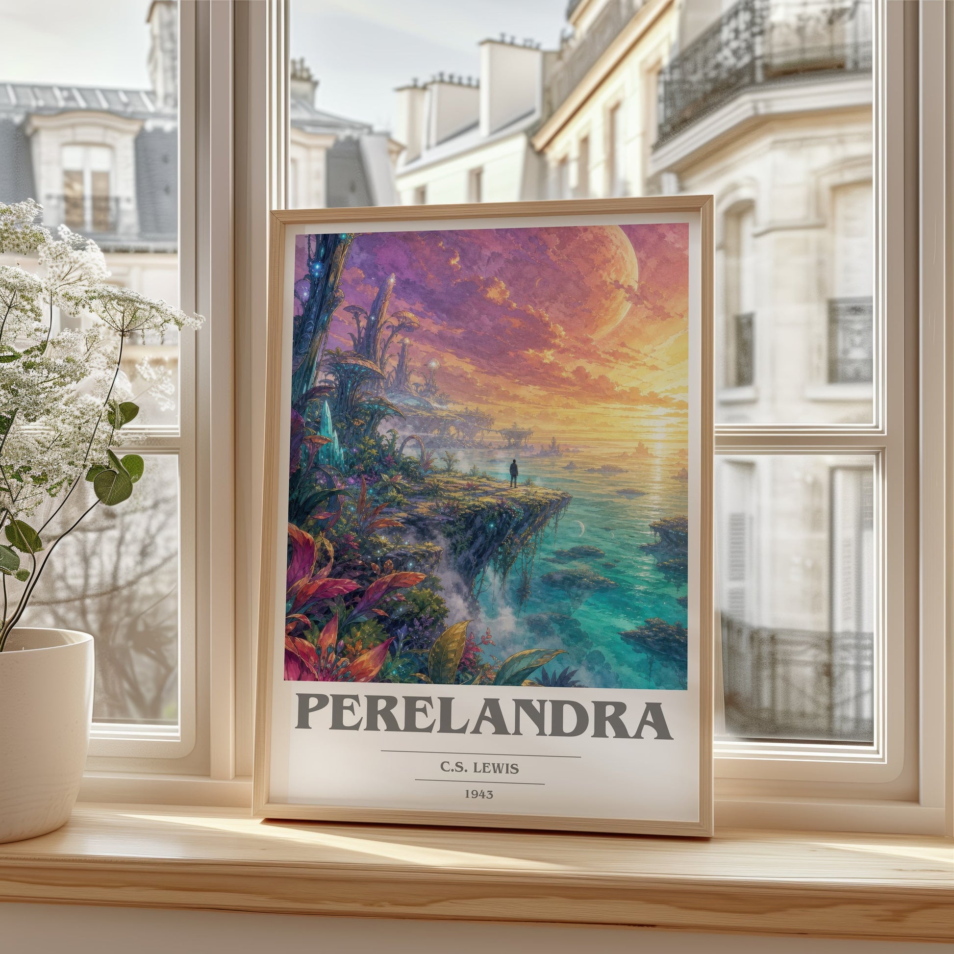 Perelandra book cover poster colour and style options – C.S. Lewis book art